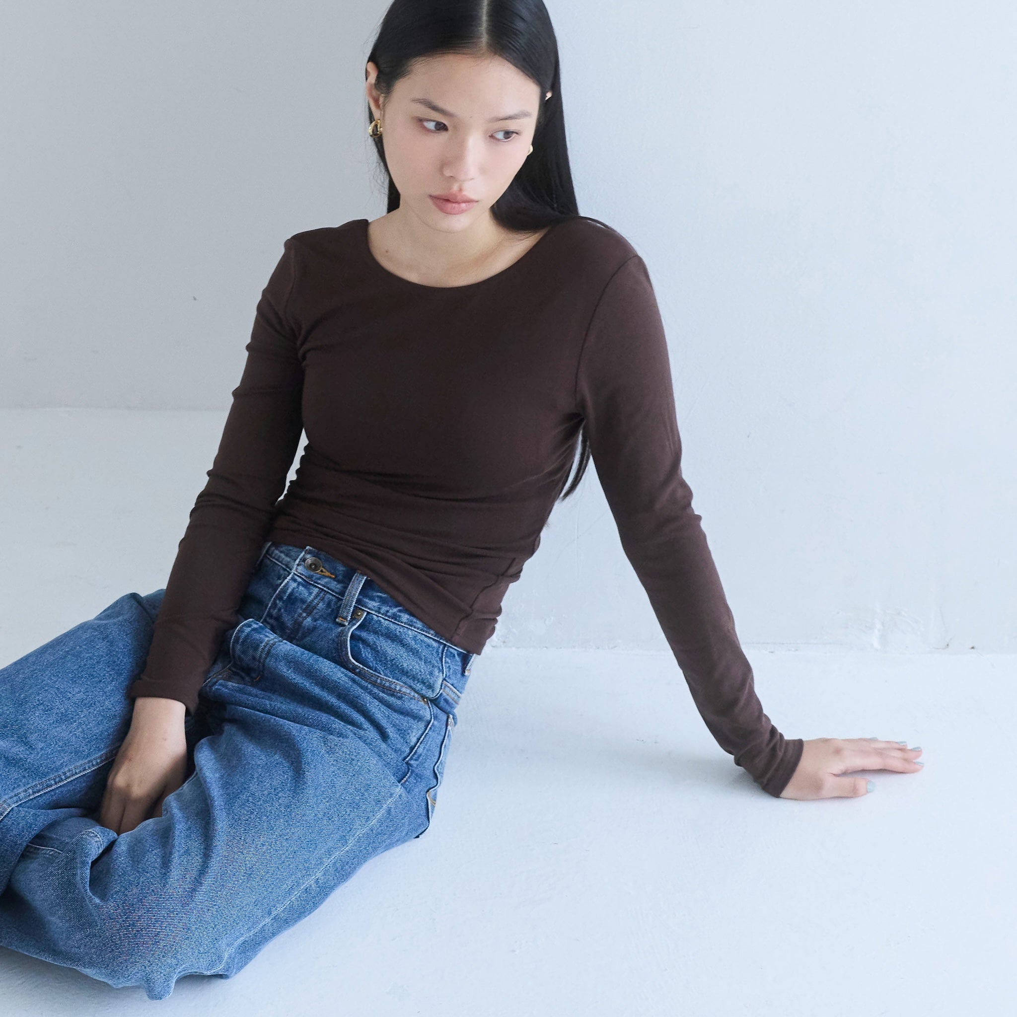 Fit Pad Marshmallow Back Open Long Sleeve