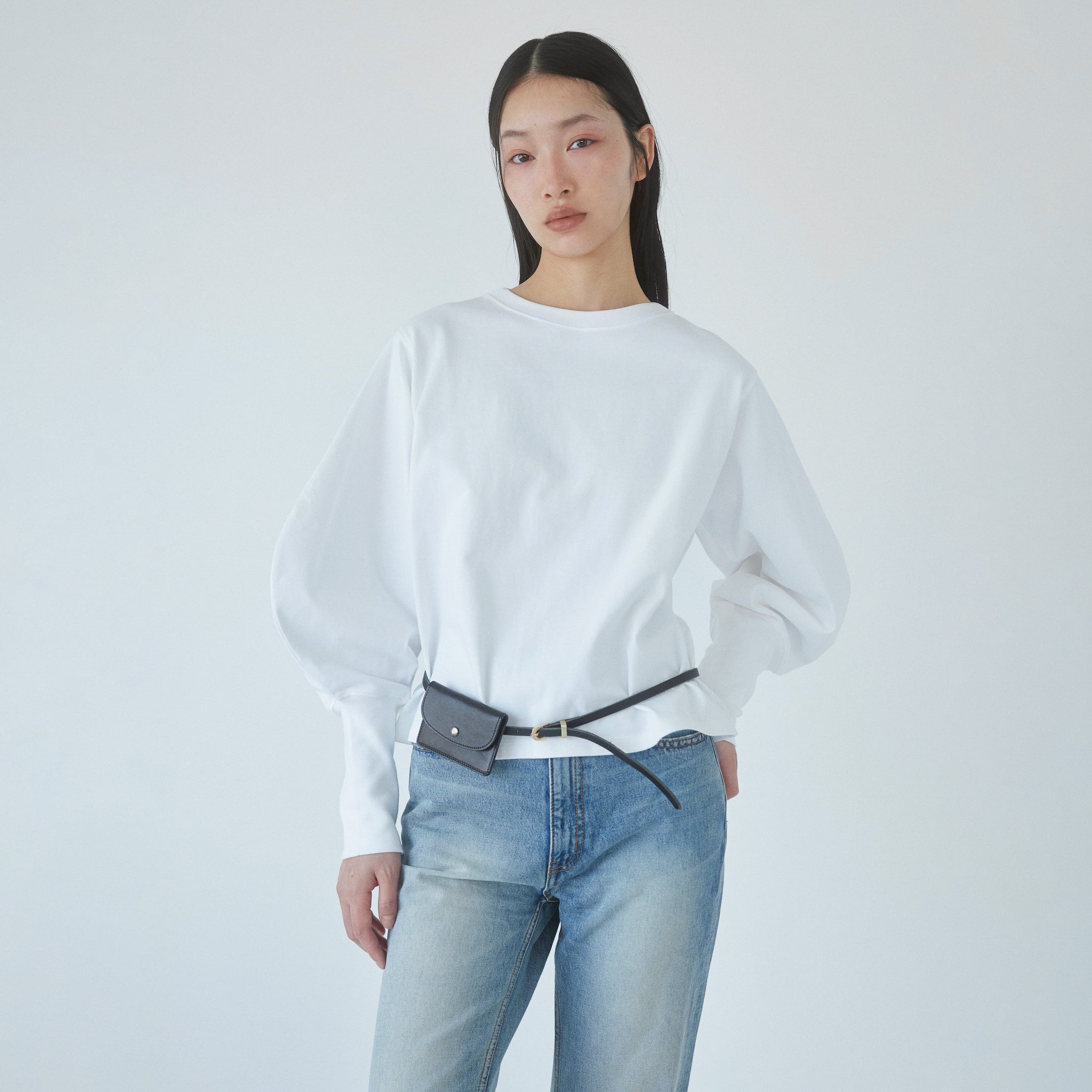 Wide sleeve cotton long tee
