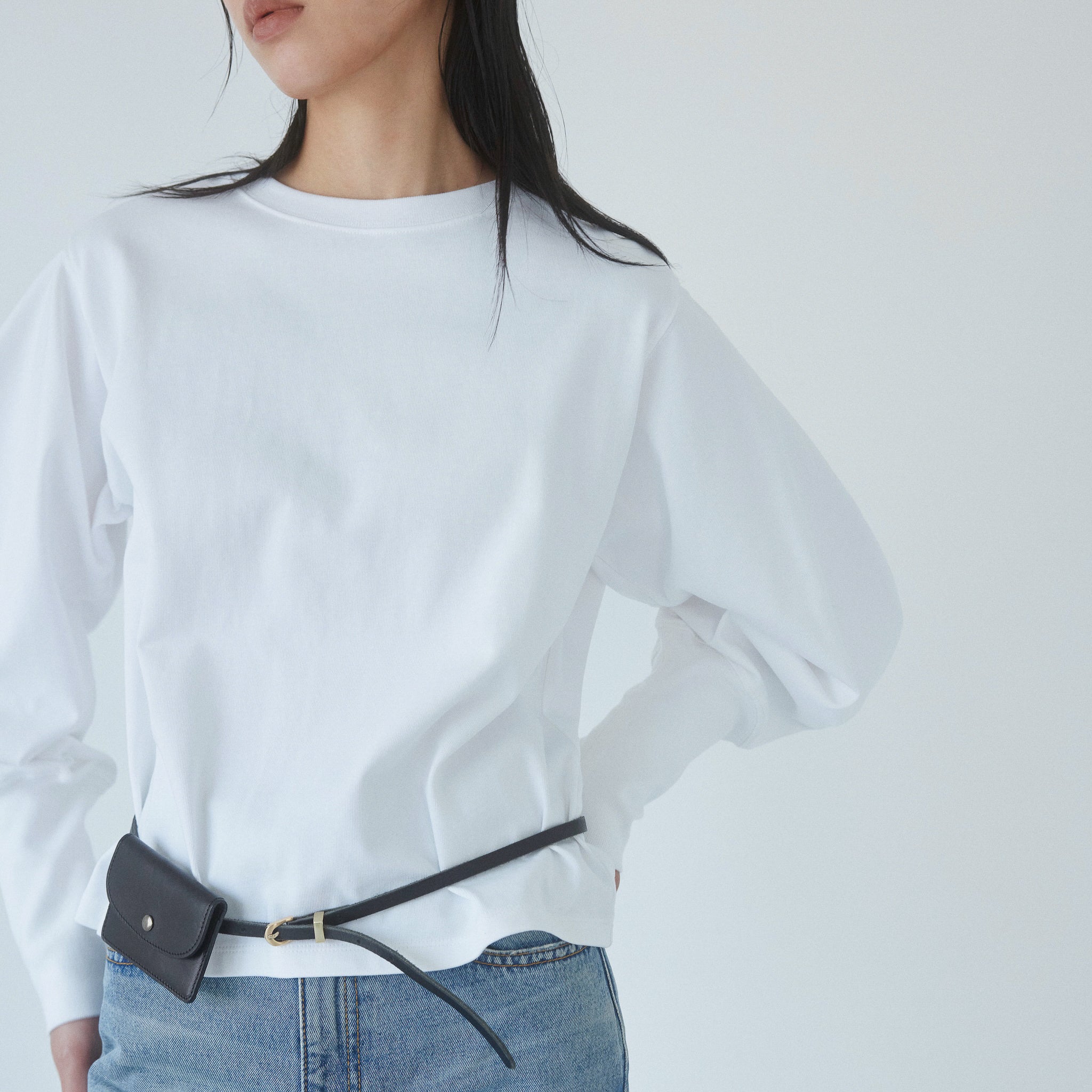 Wide sleeve cotton long tee
