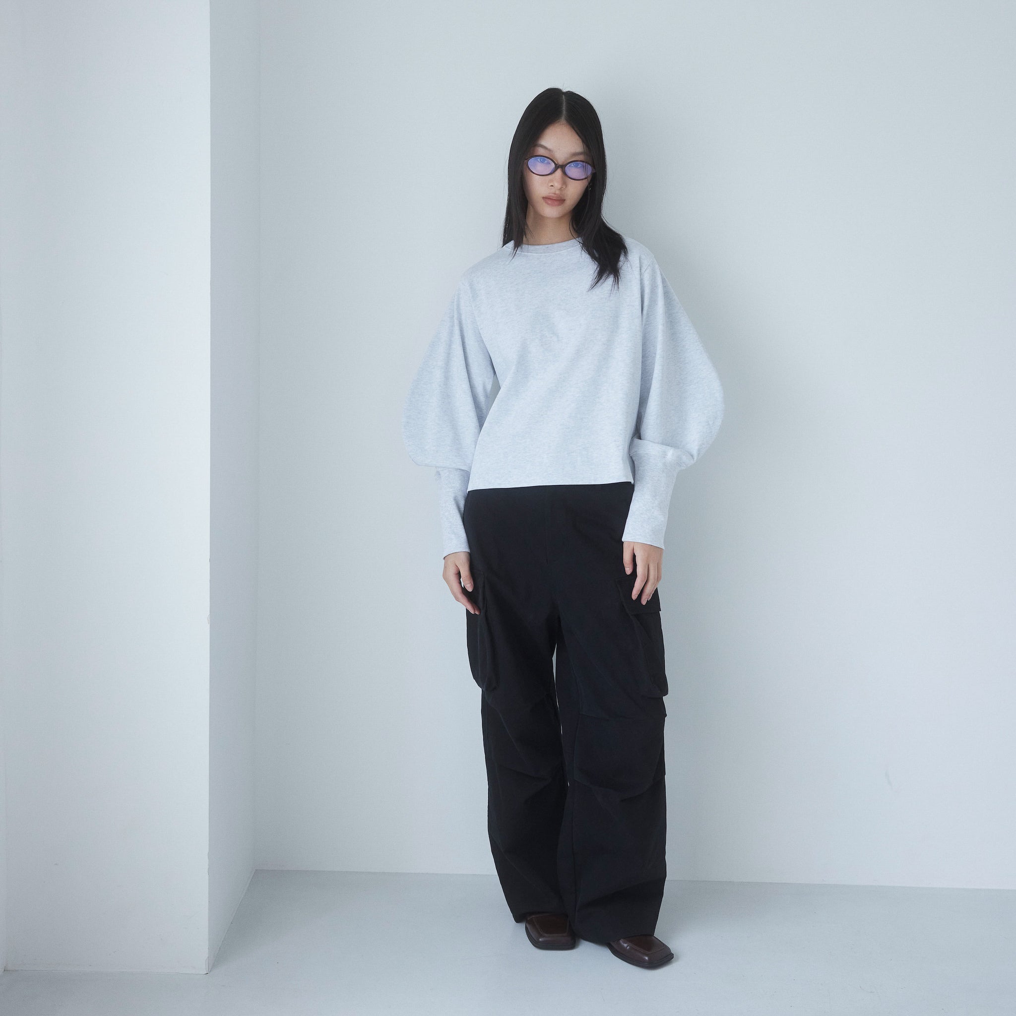 Wide sleeve cotton long tee