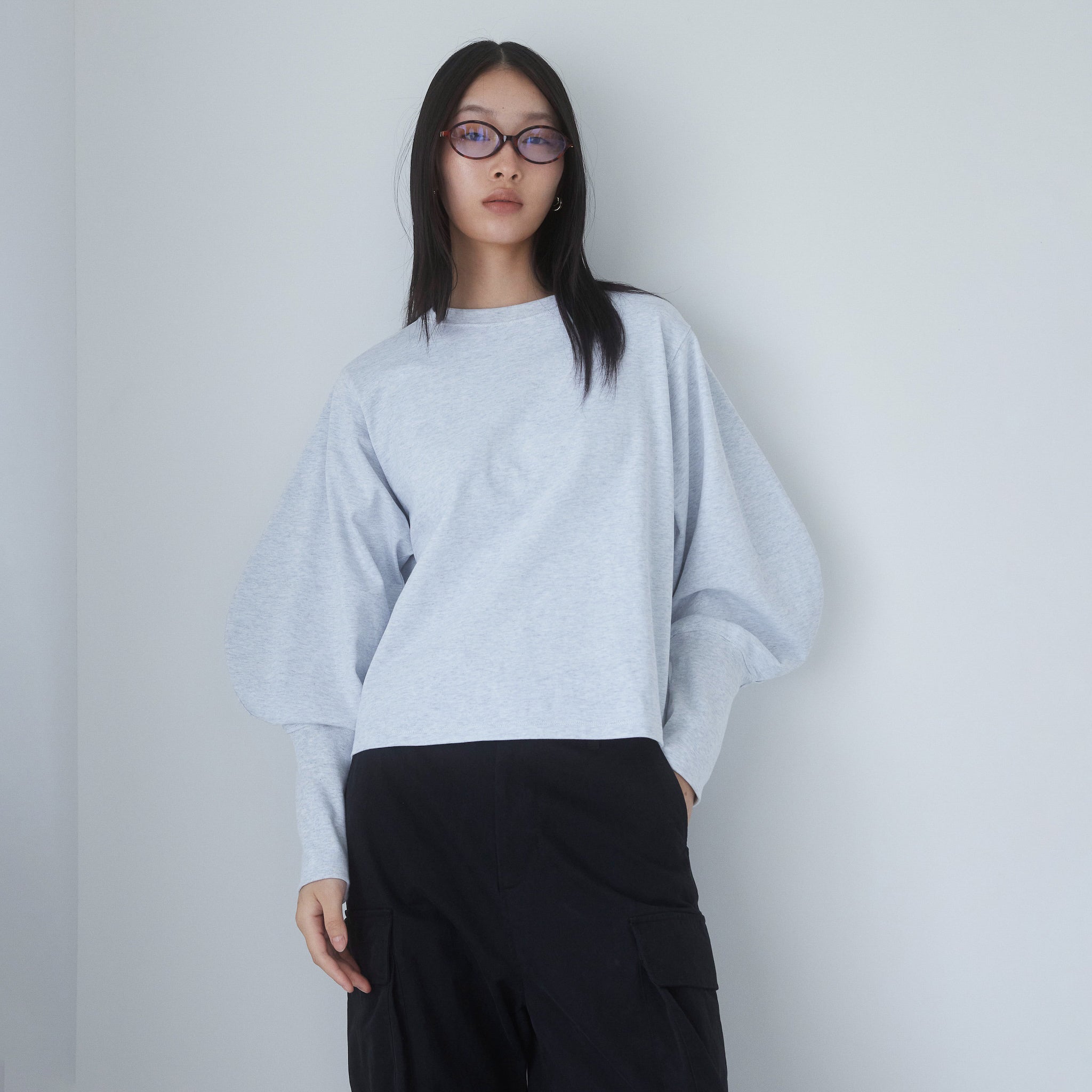 Wide sleeve cotton long tee