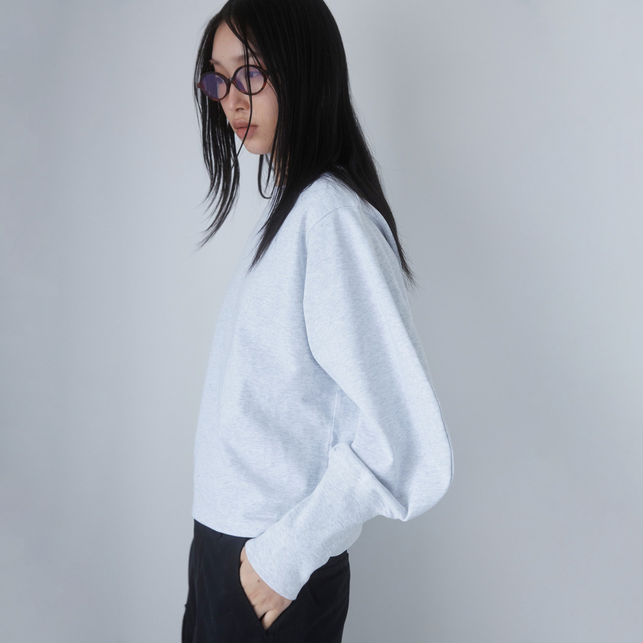 Wide sleeve cotton long tee