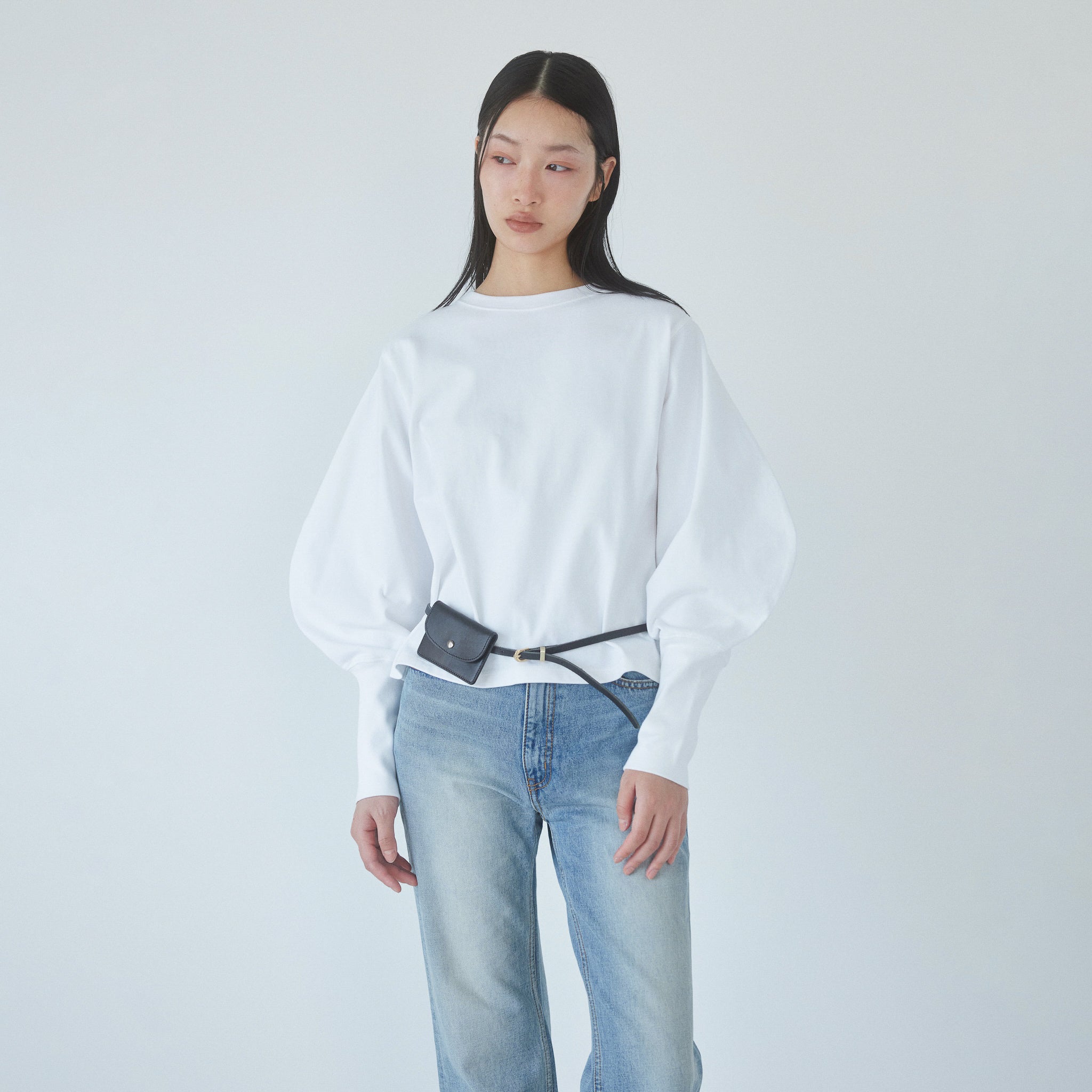 Wide sleeve cotton long tee