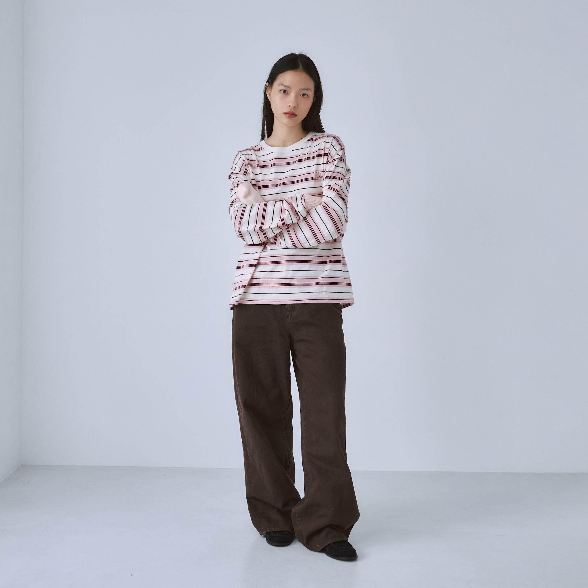 LogoマルチボーダールーズロンT