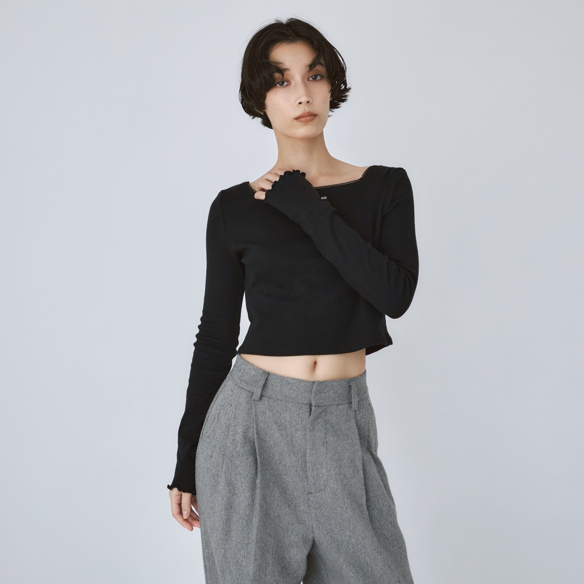 Heartlet square neckトップス