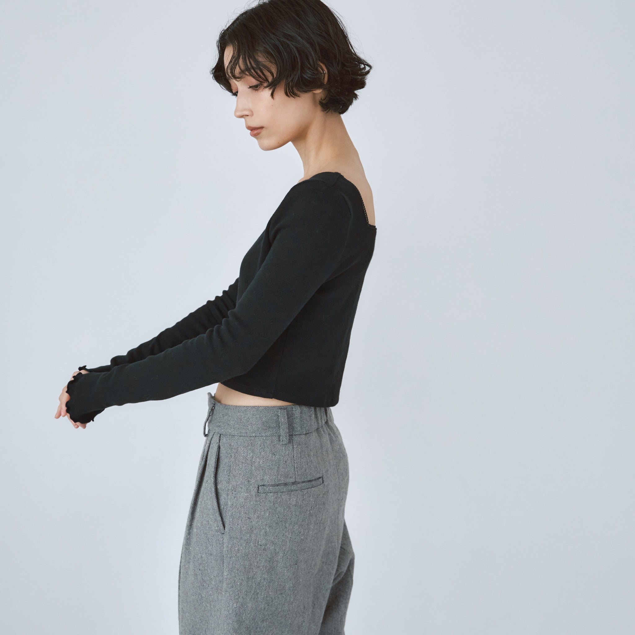 Heartlet square neckトップス