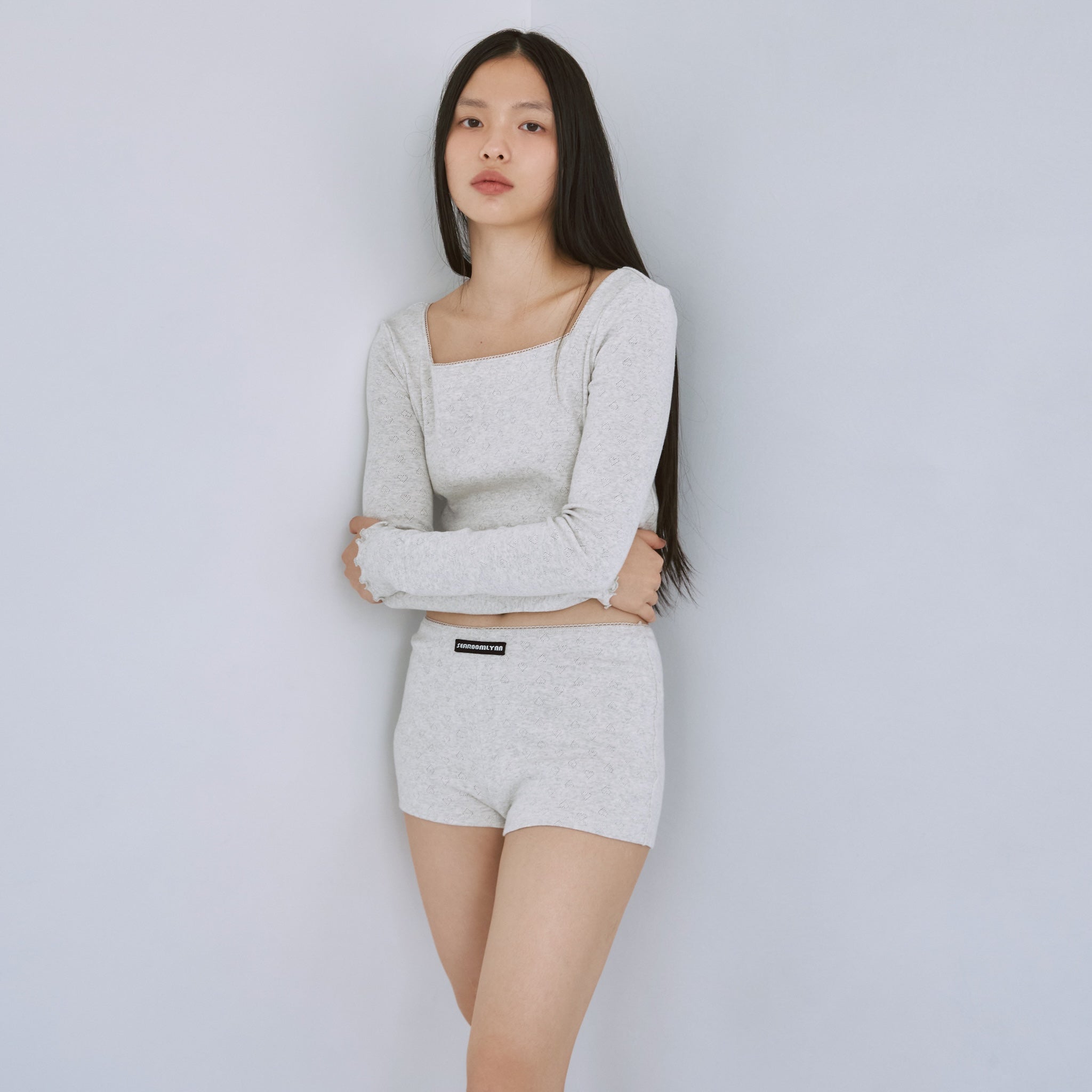 Heartlet square neckトップス