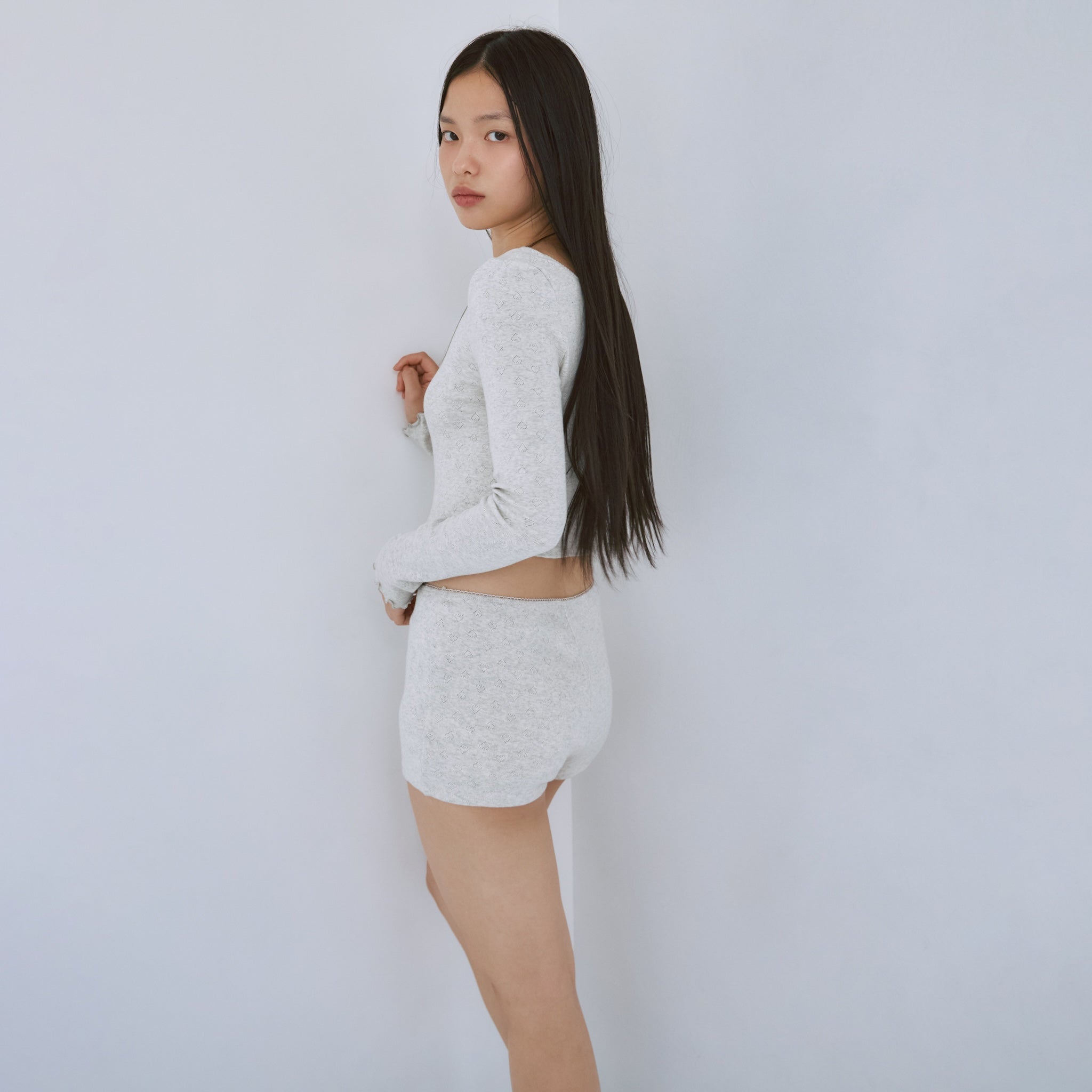 Heartlet square neckトップス