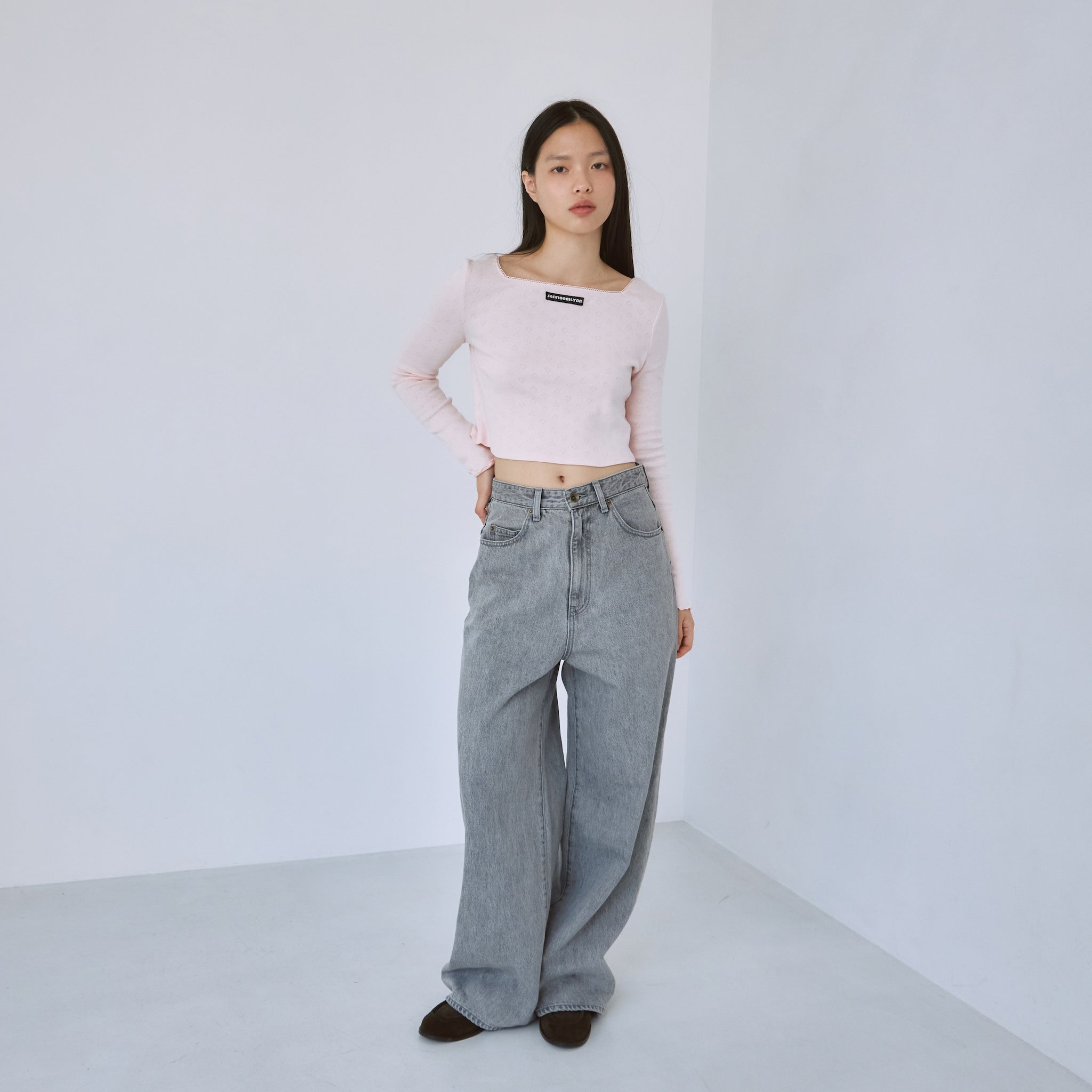 Heartlet square neckトップス