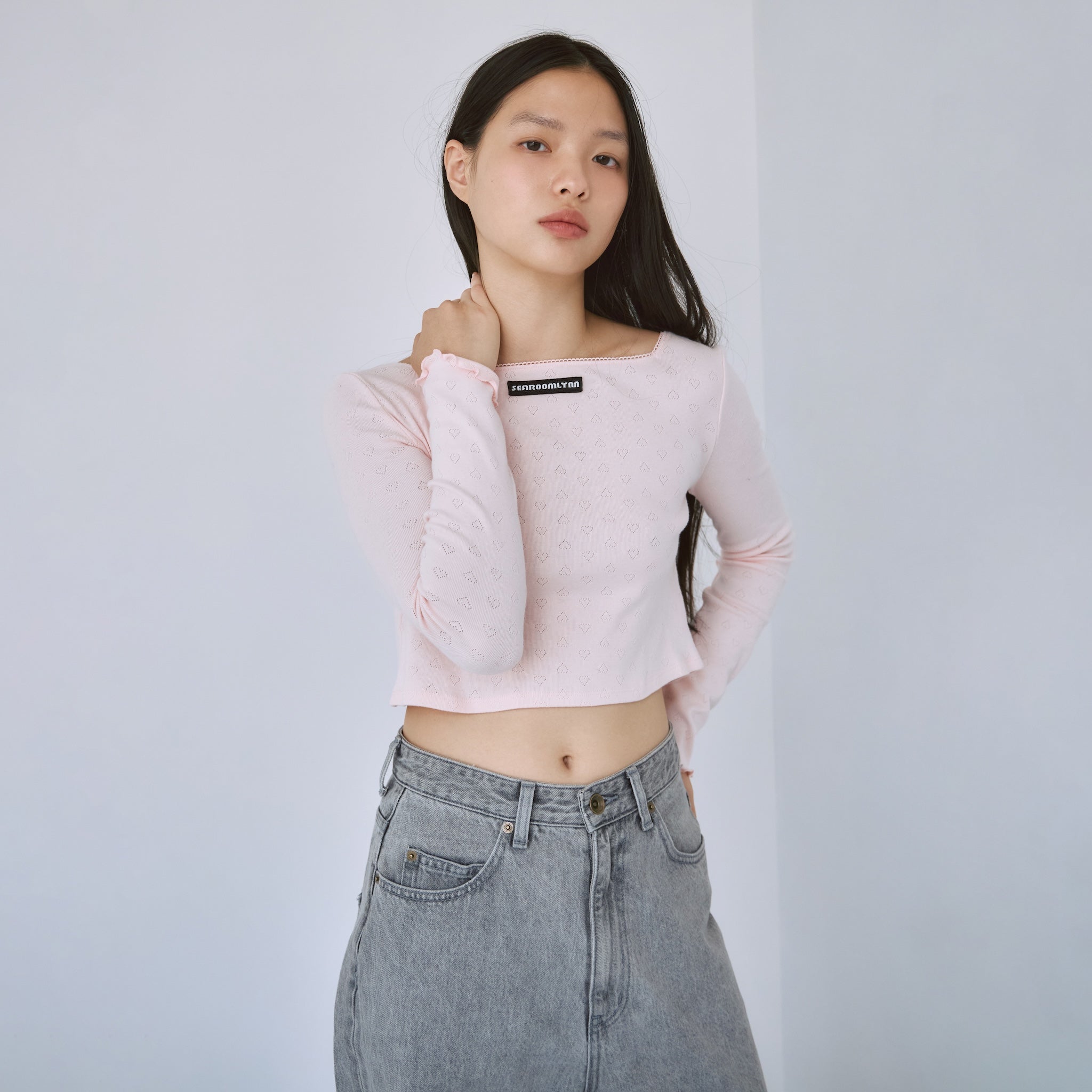 Heartlet square neckトップス