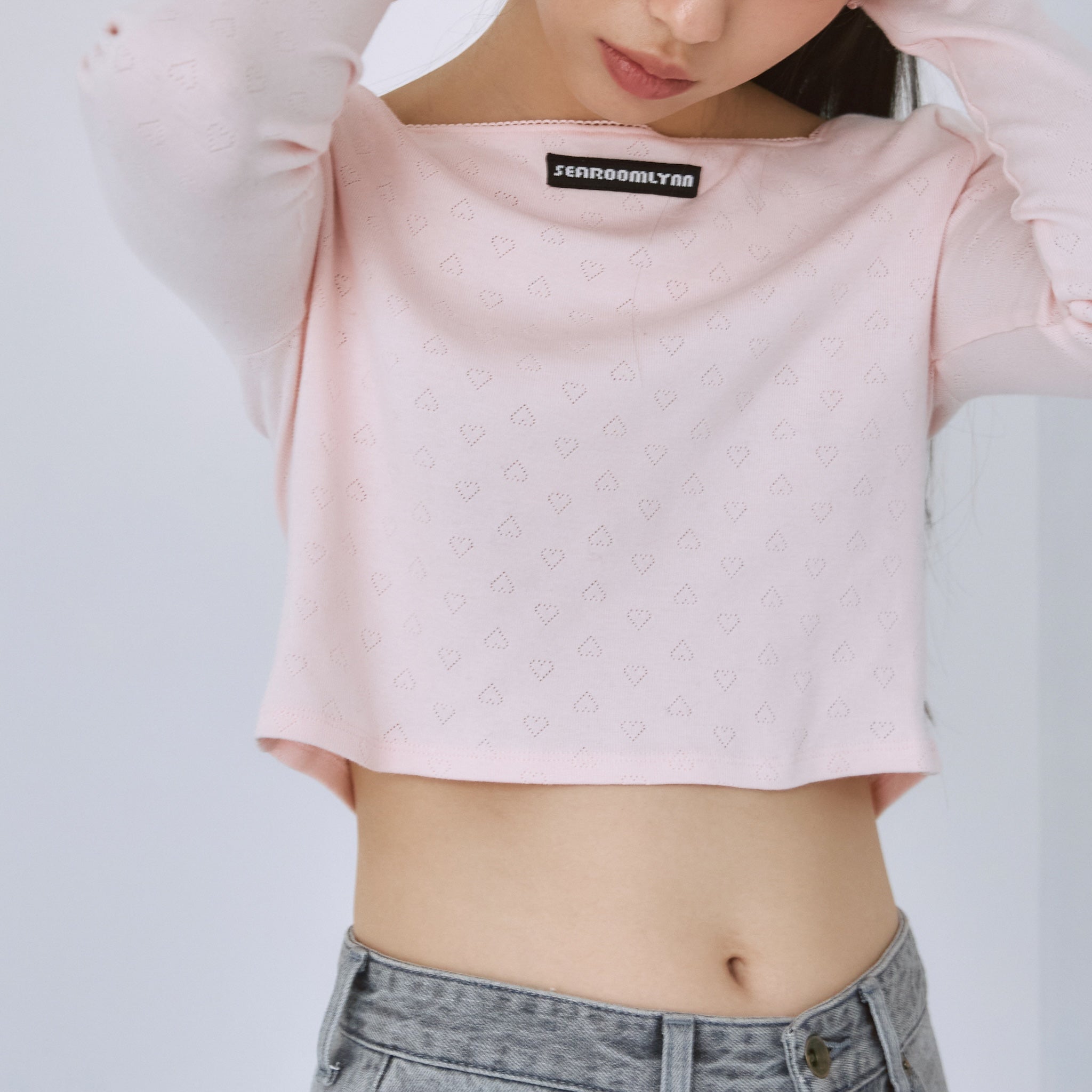 Heartlet square neckトップス