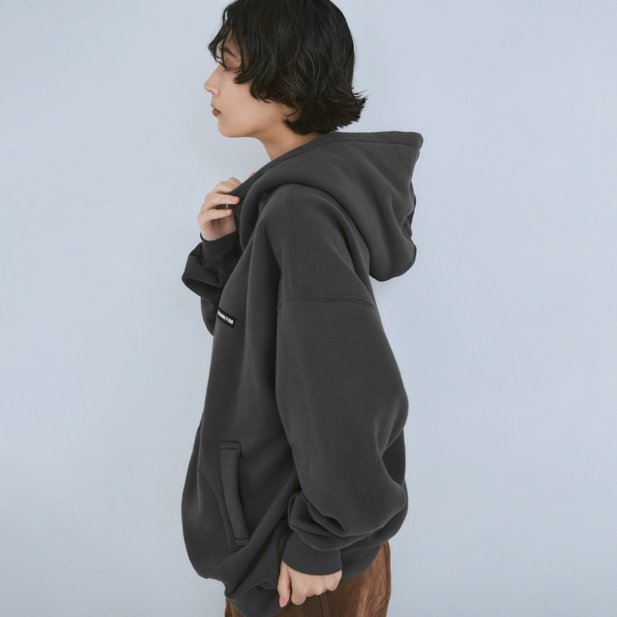 Mini Logo Volume Sweat Zip Hoodie