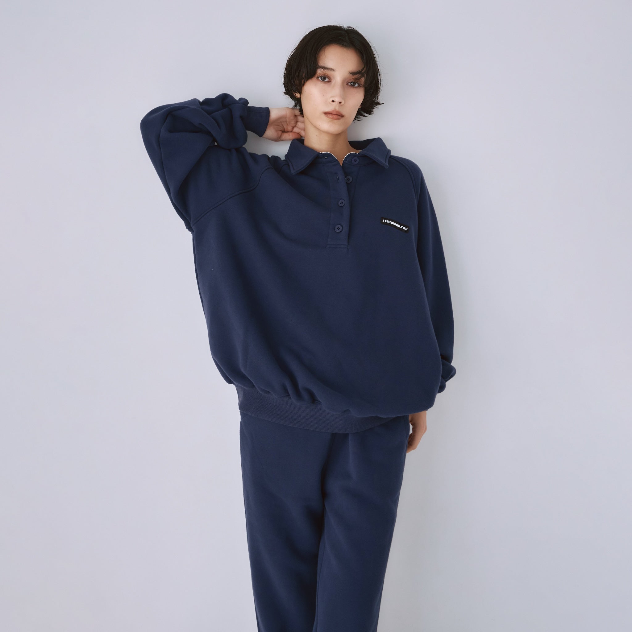 Mini Logo Volume Sweat Polo Top