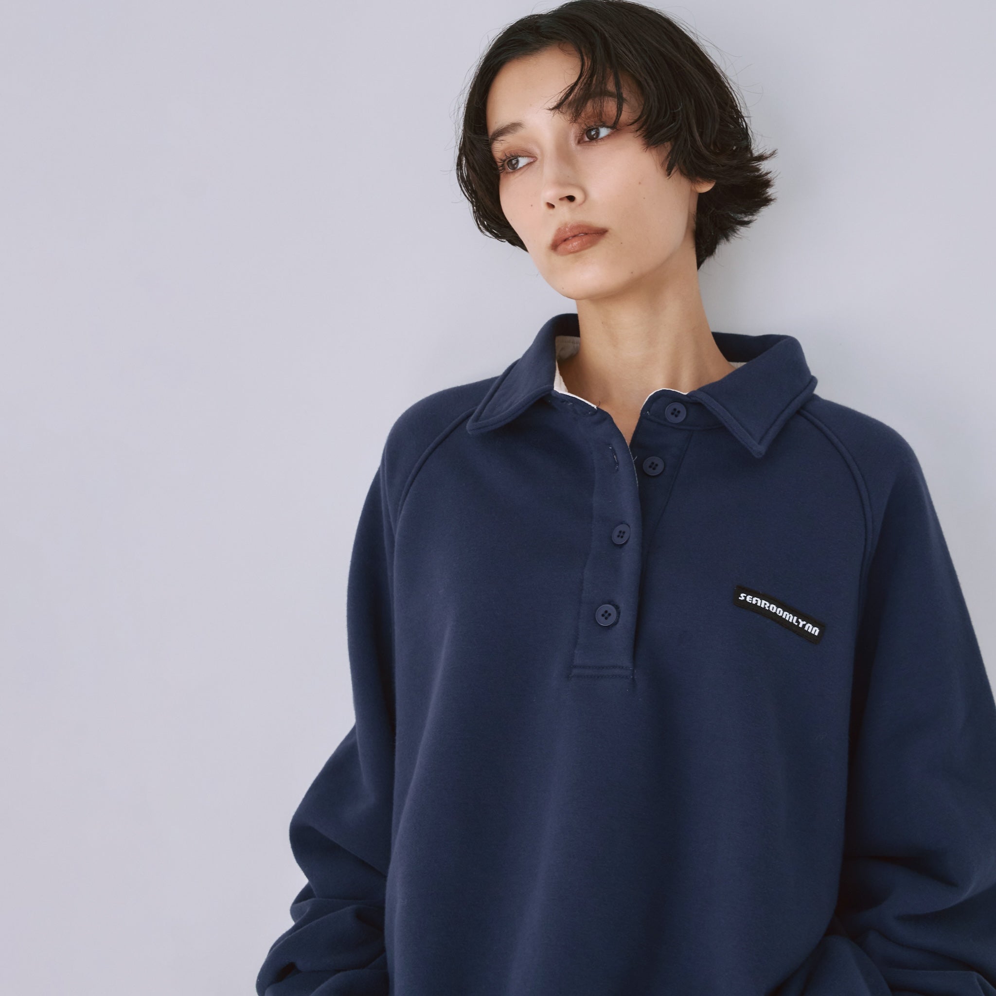 Mini Logo Volume Sweat Polo Top