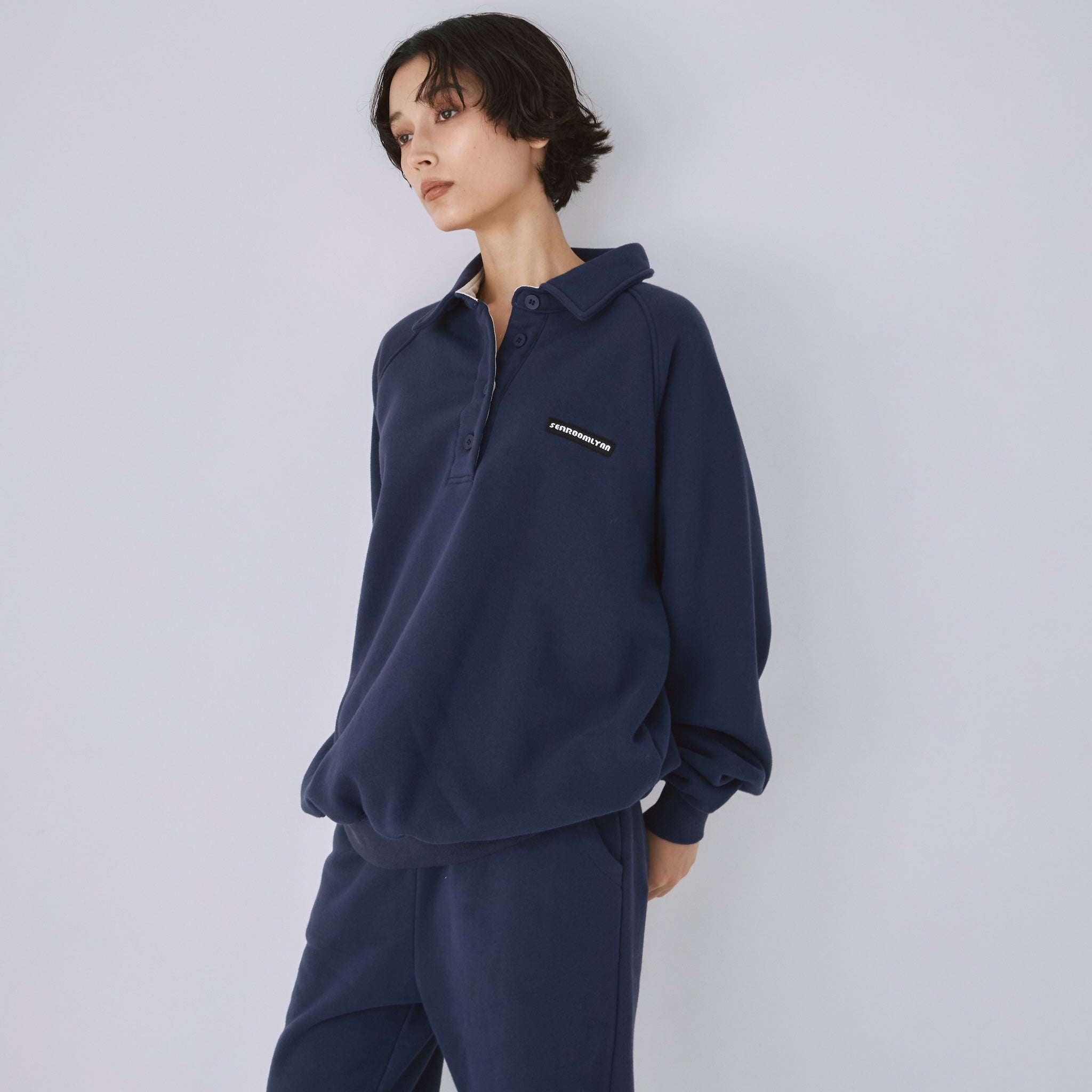 Mini Logo Volume Sweat Polo Top