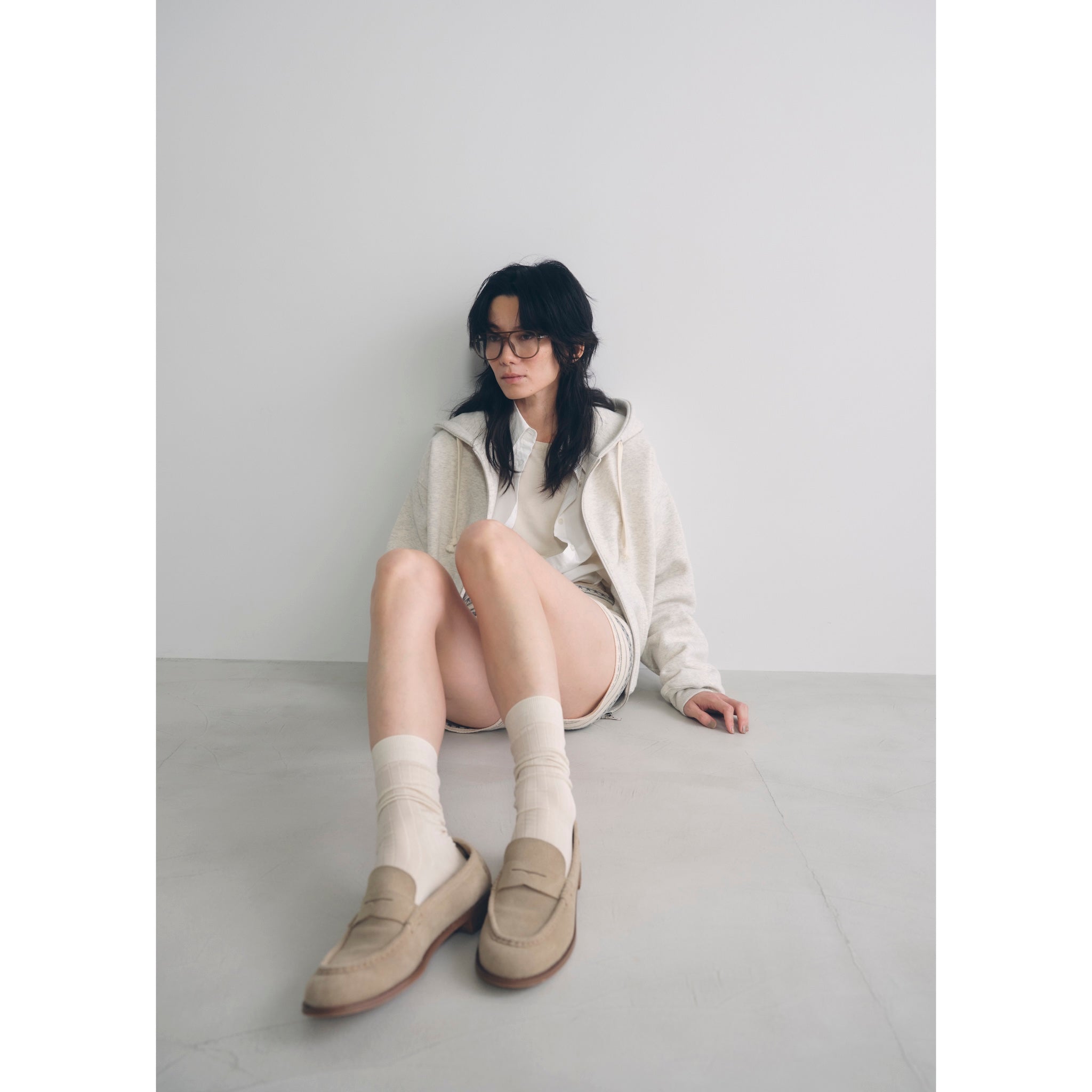 Jacquard knit shorts