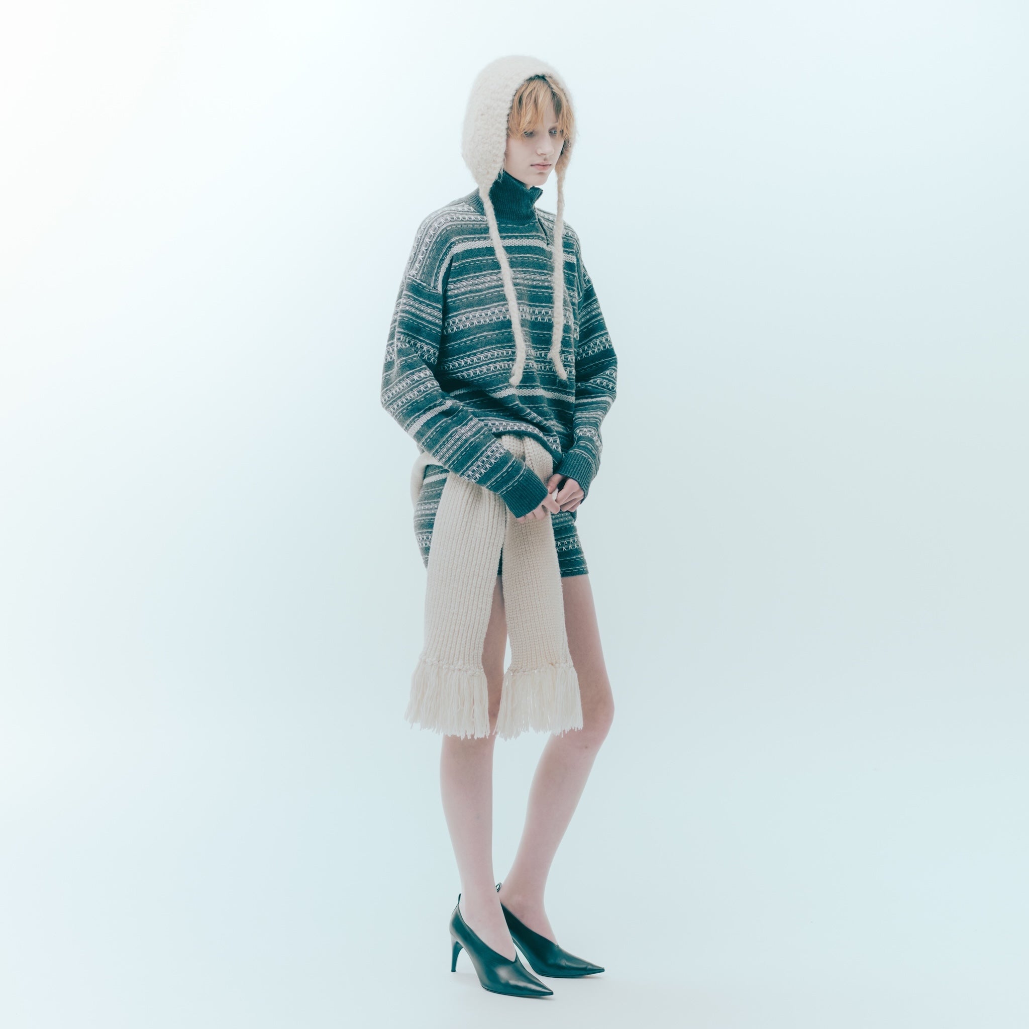 Jacquard knit shorts