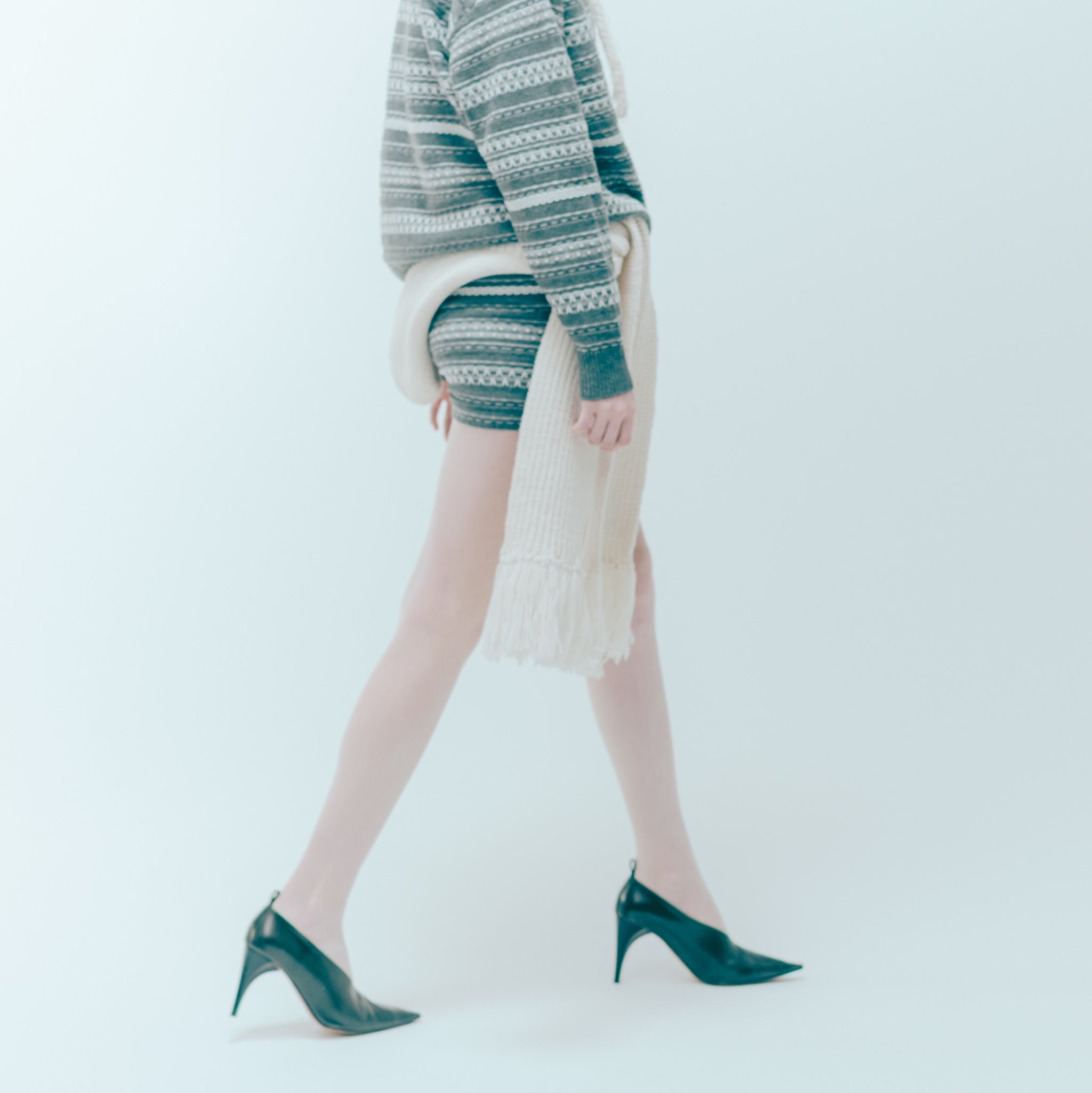 Jacquard knit shorts