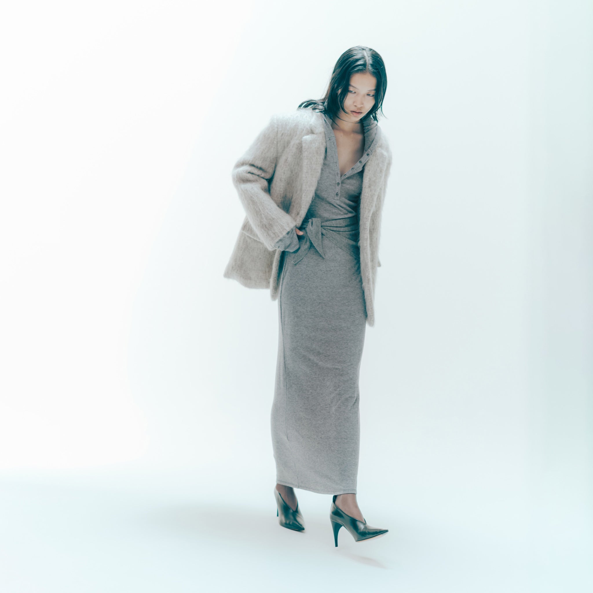 Woolシャギーテーラードジャケット