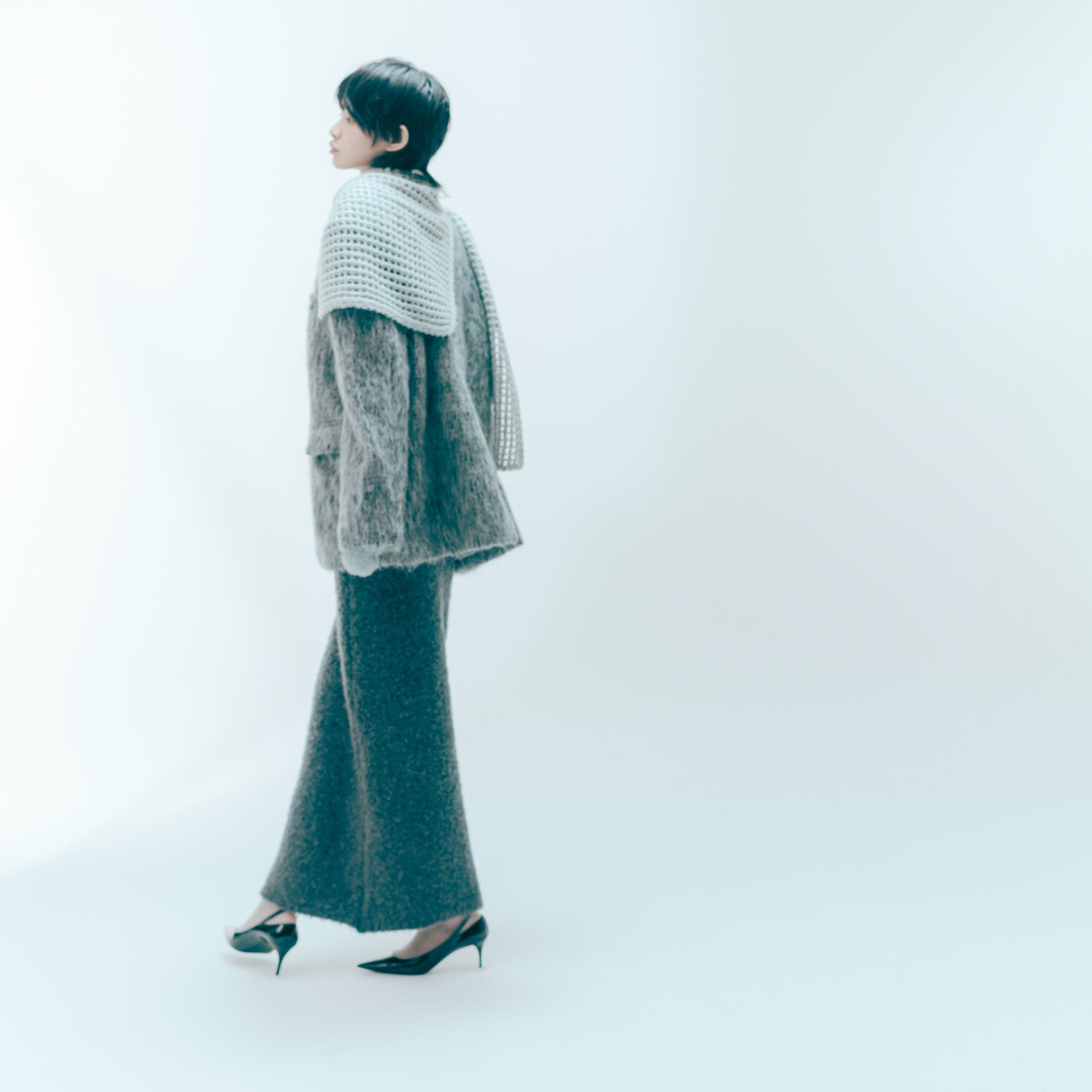 Woolシャギーテーラードジャケット