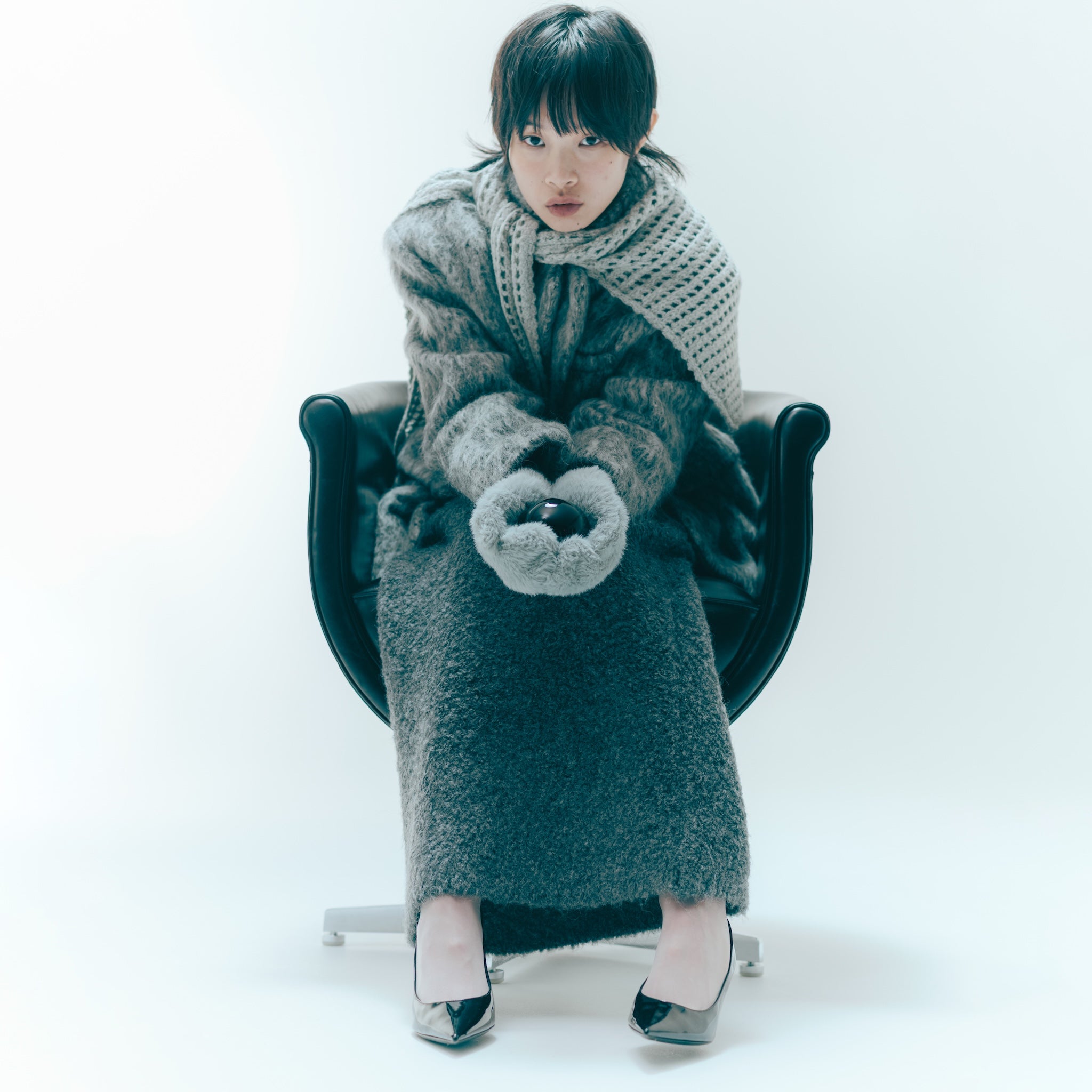 Woolシャギーテーラードジャケット