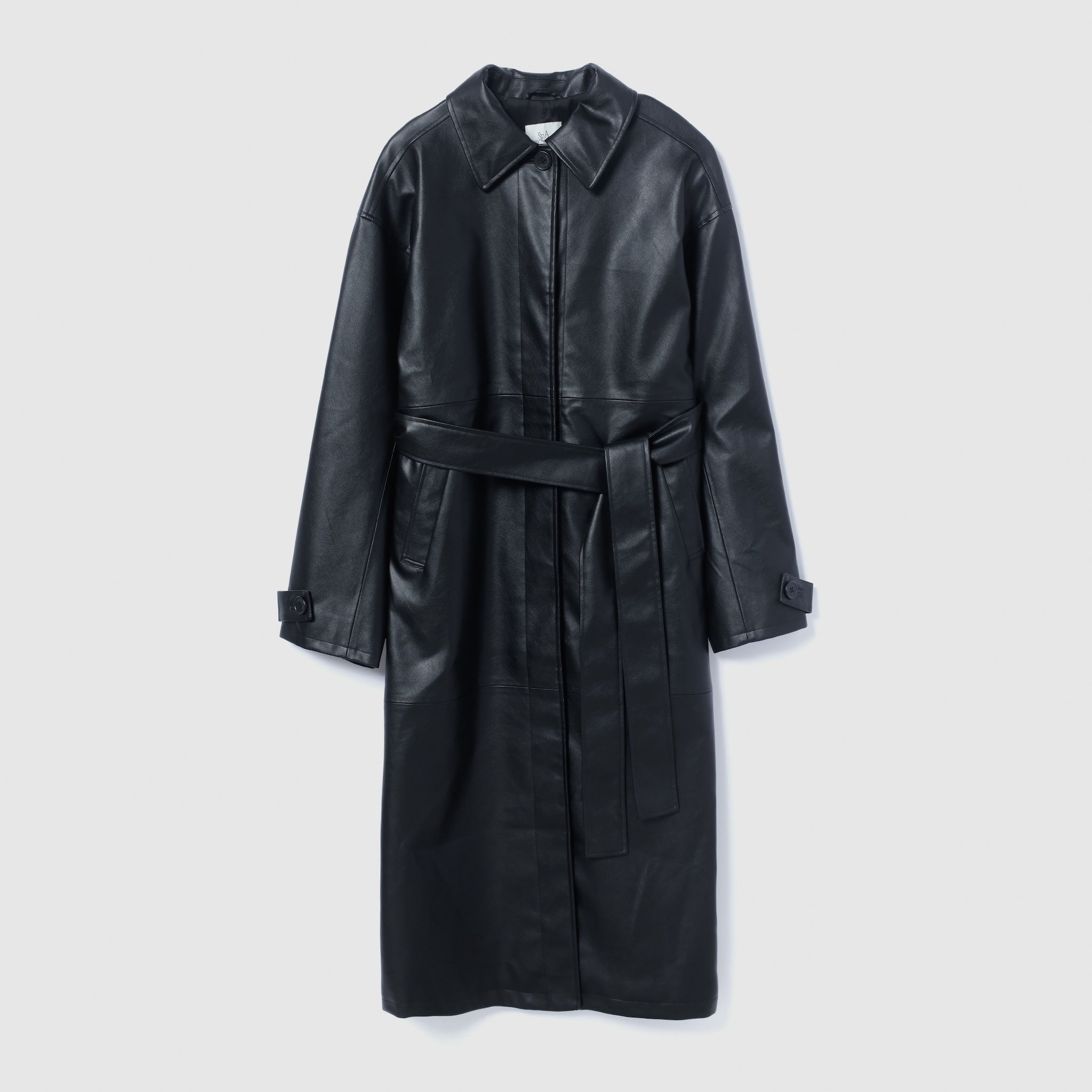 ECOレザーガウンロングコート