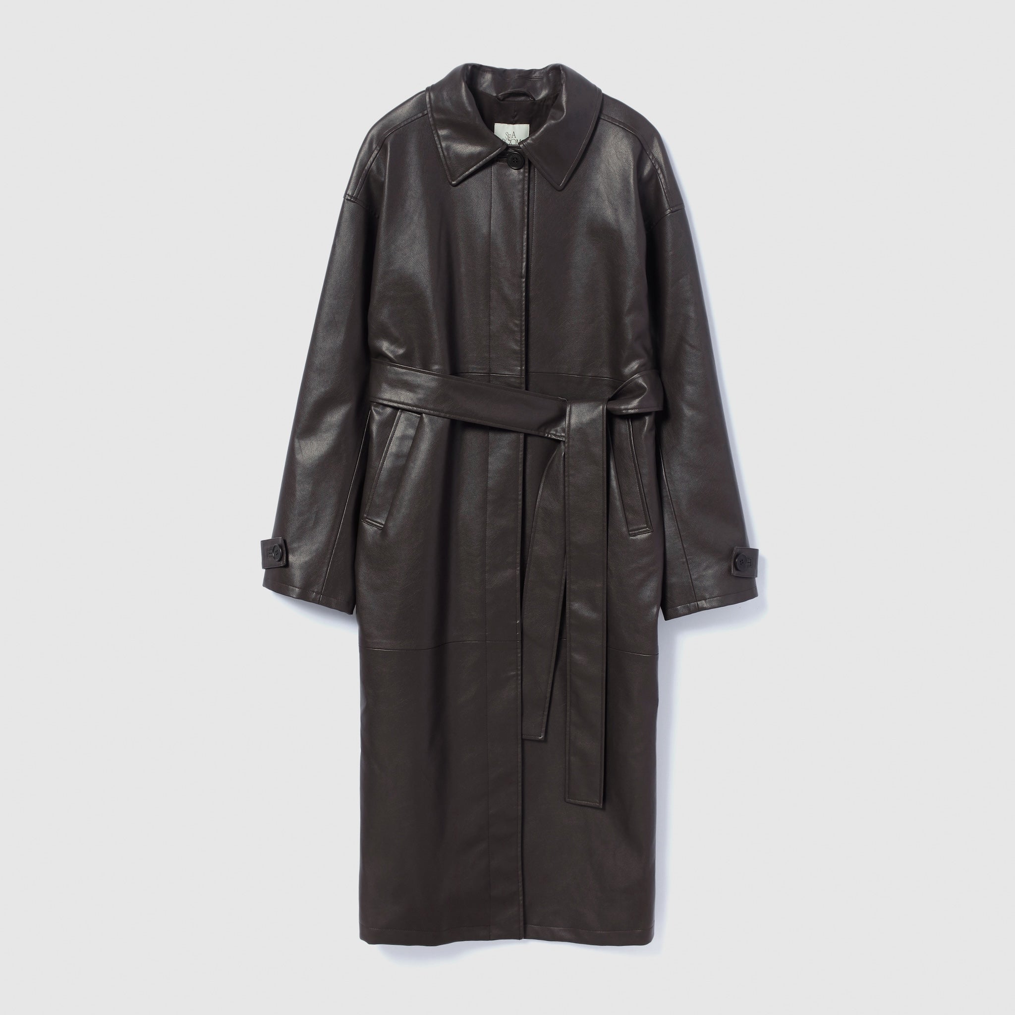 ECOレザーガウンロングコート