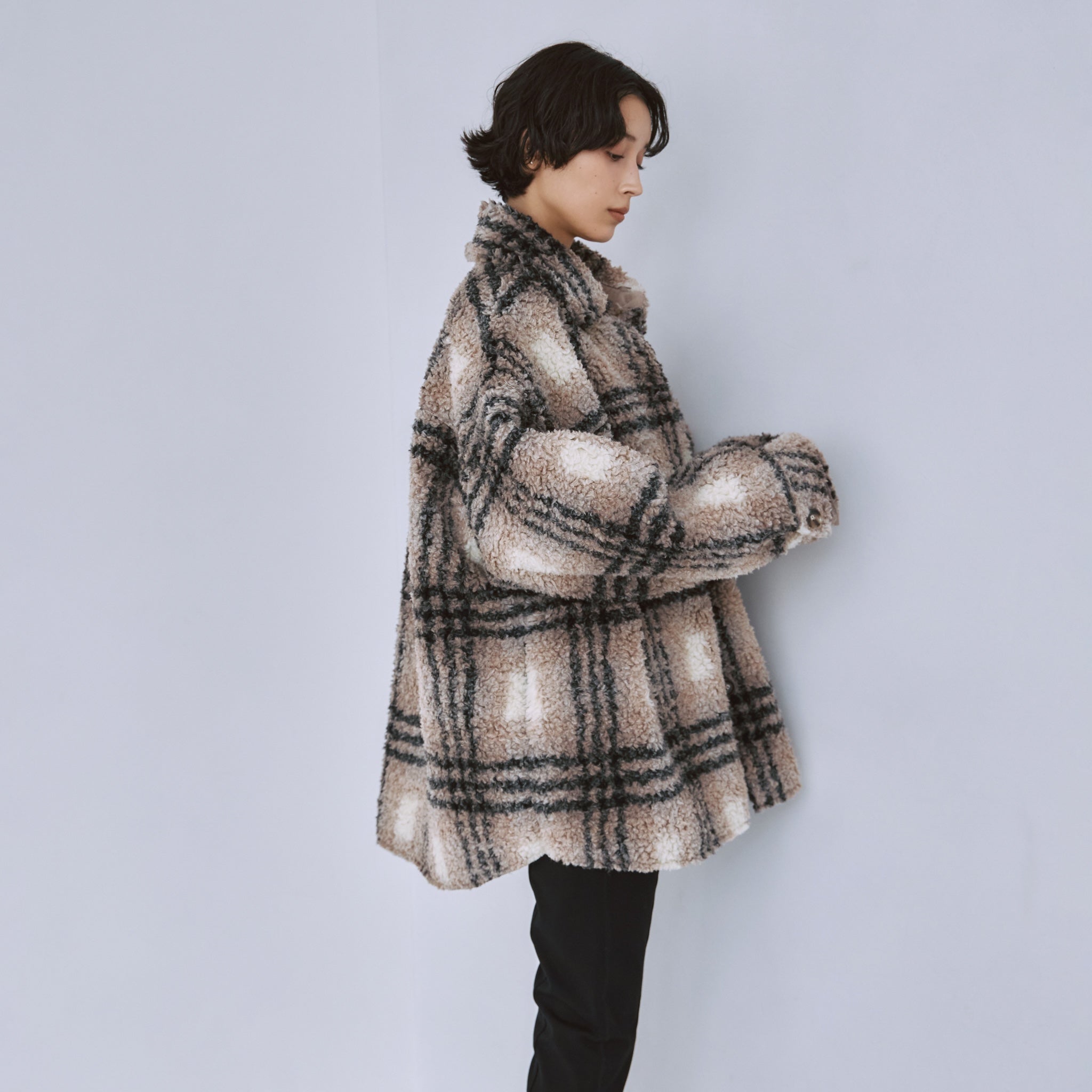 BOAスエードオーバーシャツジャケット