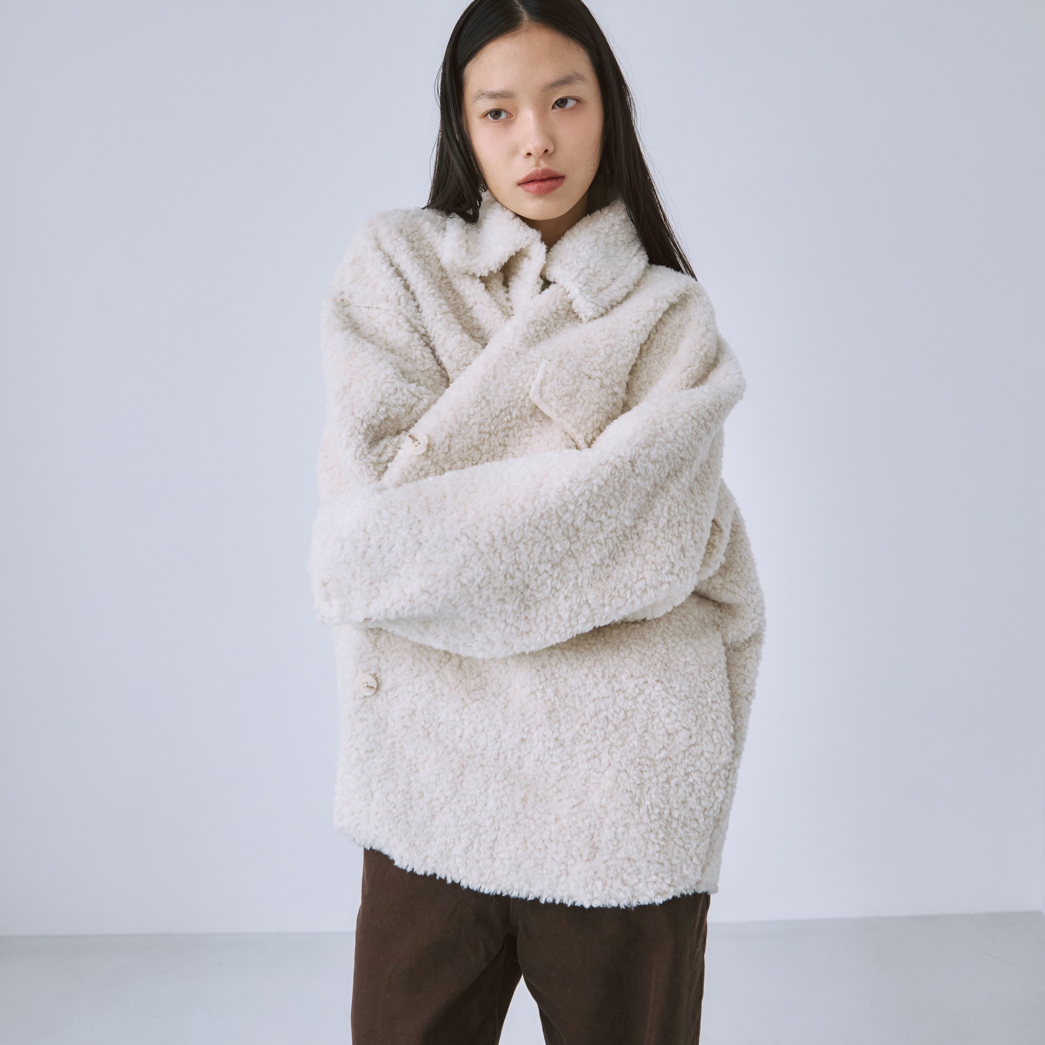 BOAスエードオーバーシャツジャケット