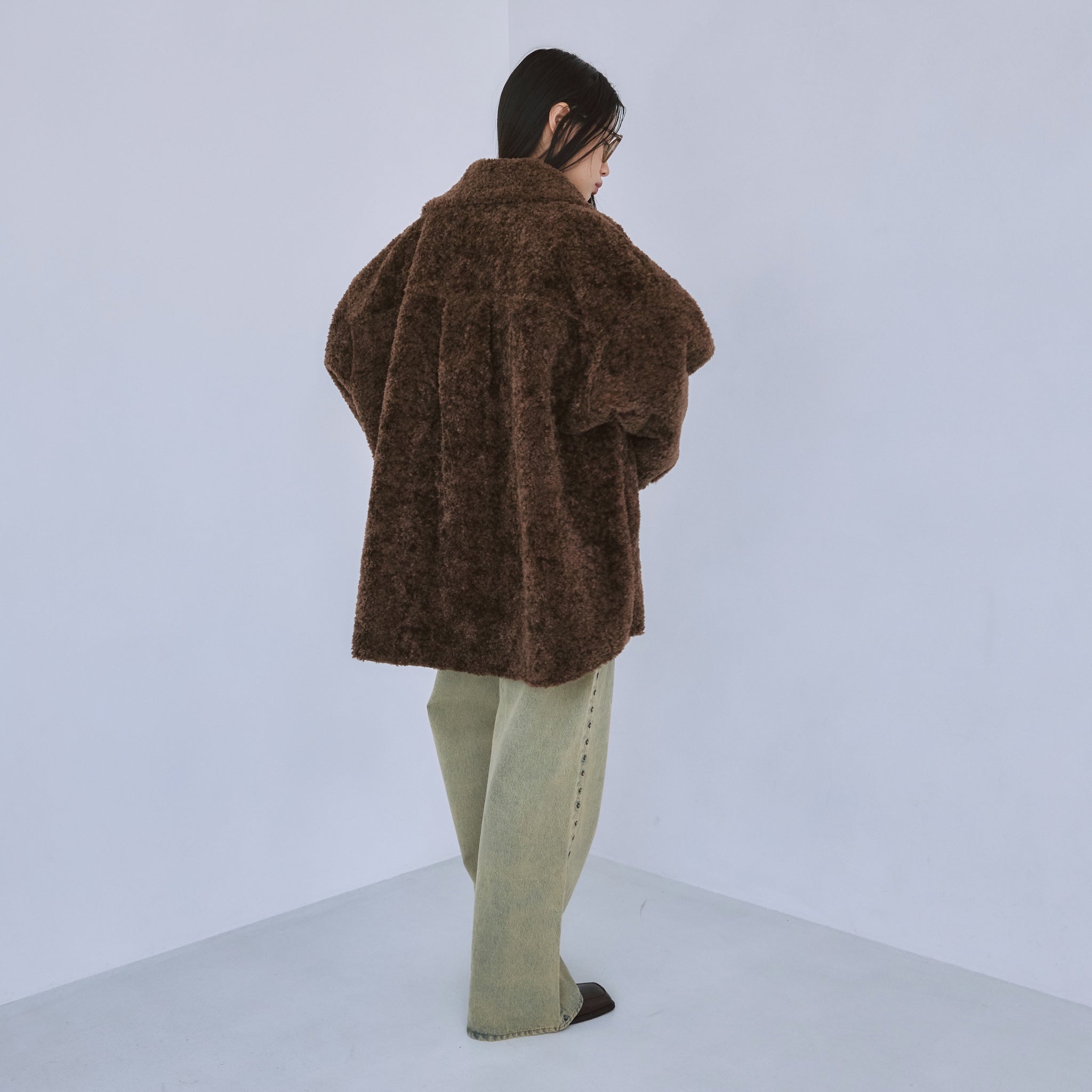 BOAスエードオーバーシャツジャケット