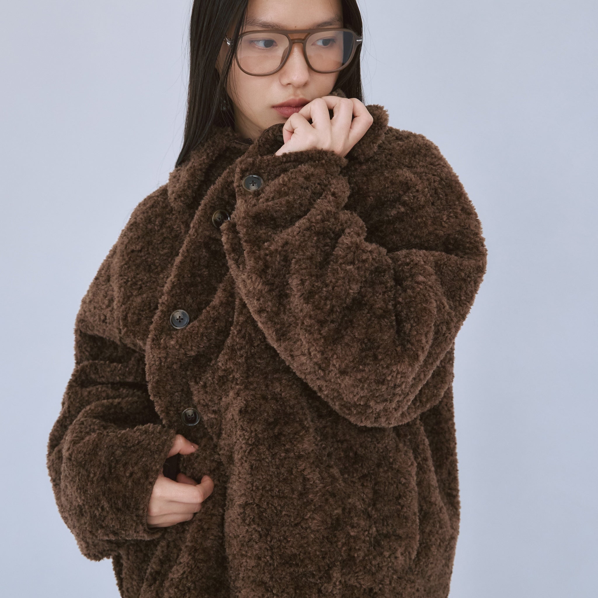 BOAスエードオーバーシャツジャケット