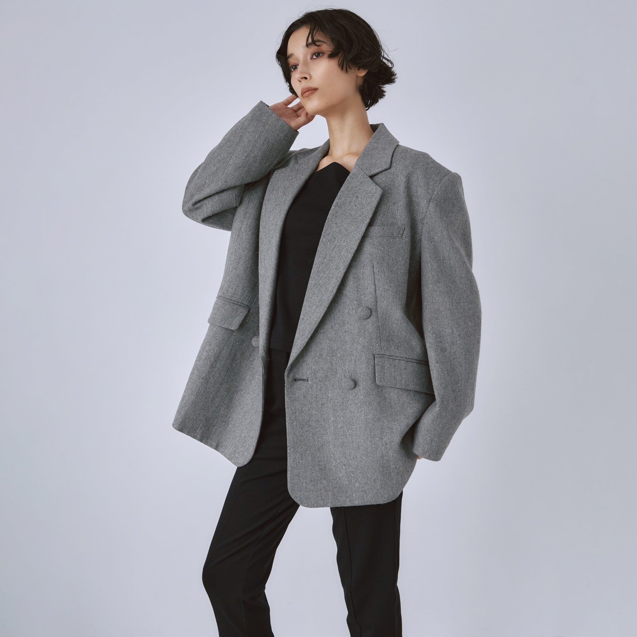 BOYFRIEND Tweedテーラードジャケット