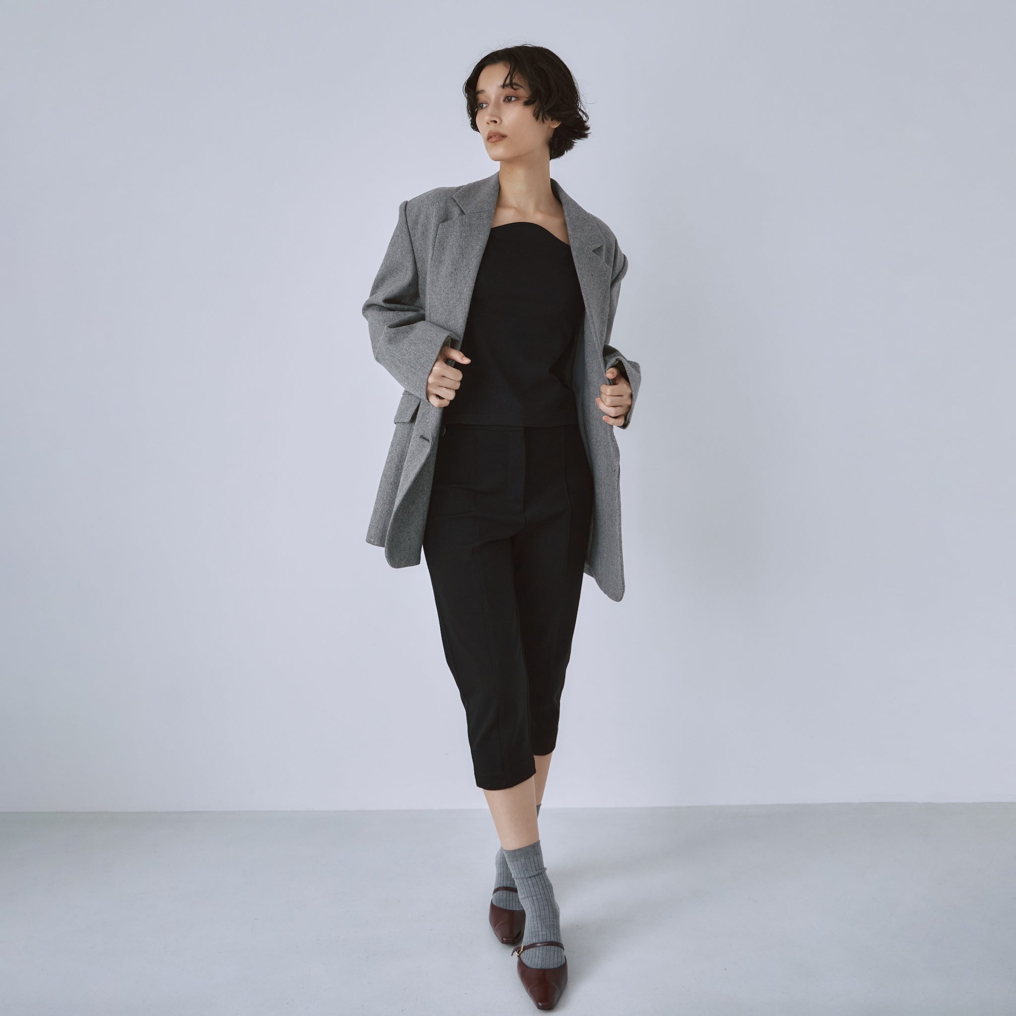 BOYFRIEND Tweedテーラードジャケット