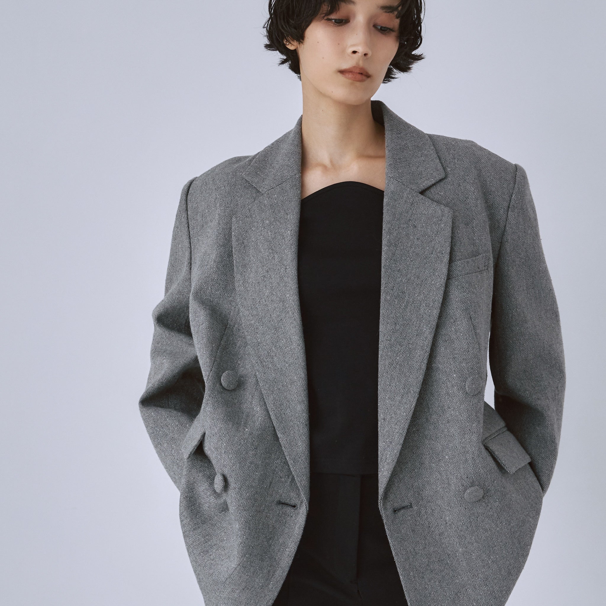 BOYFRIEND Tweedテーラードジャケット