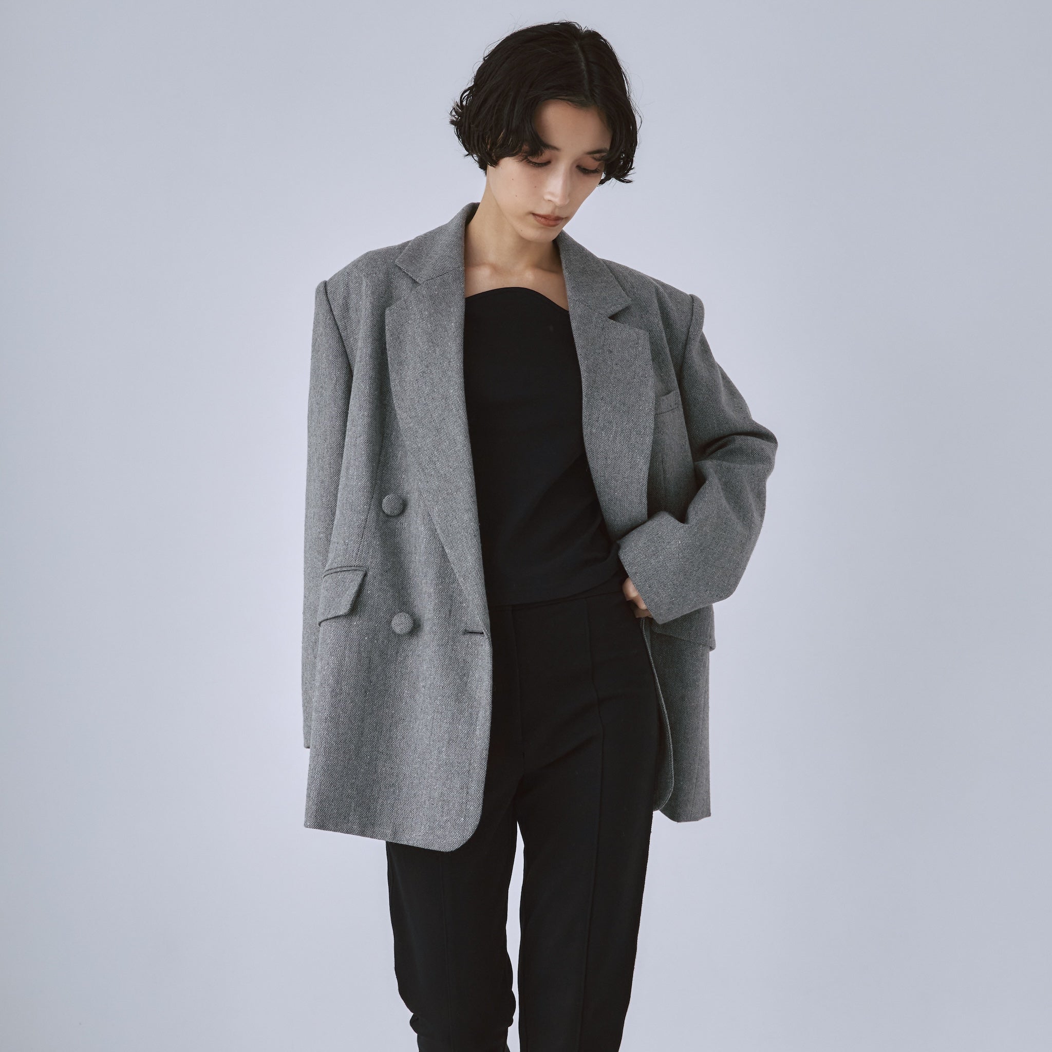 BOYFRIEND Tweedテーラードジャケット