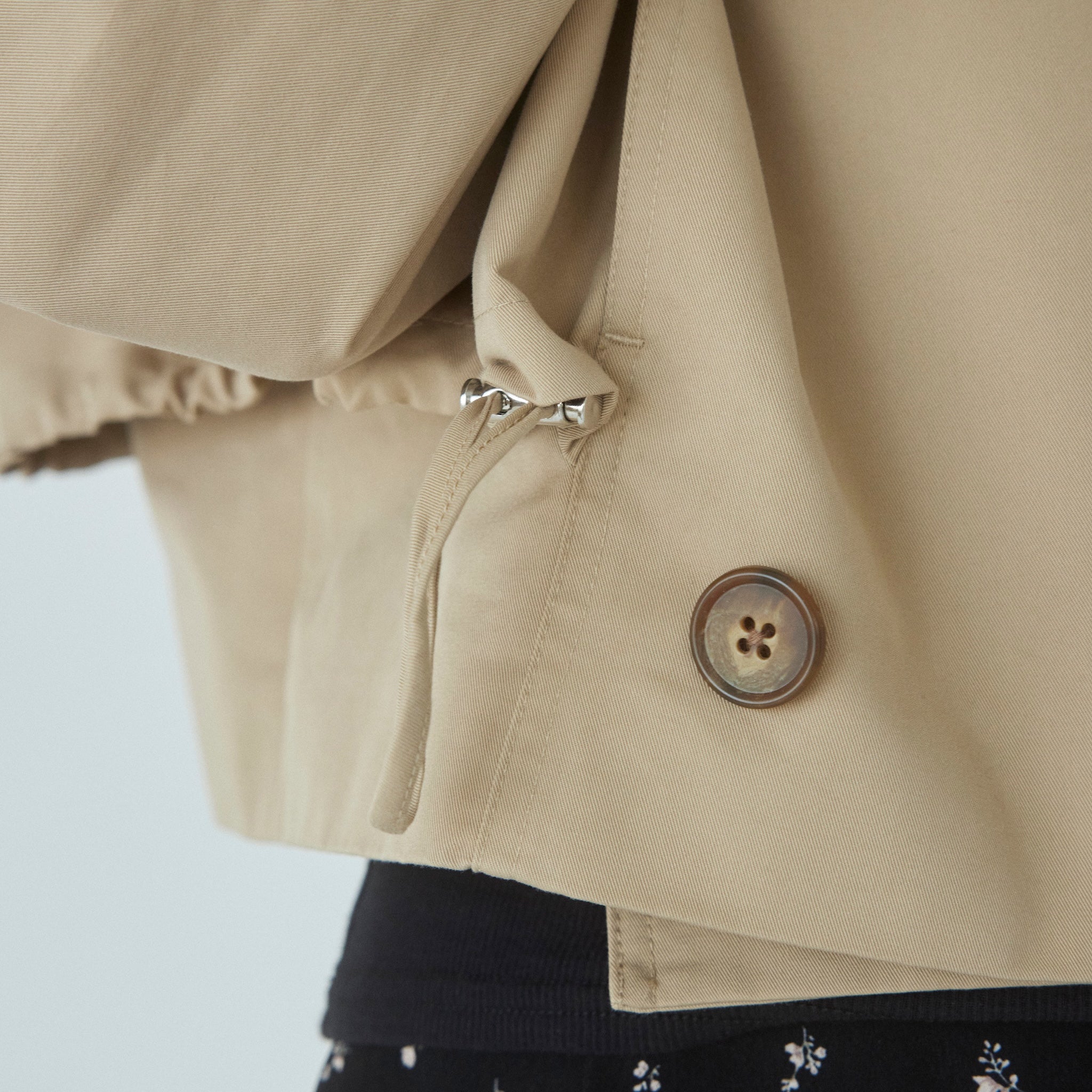 Multi collarショートトレンチコート