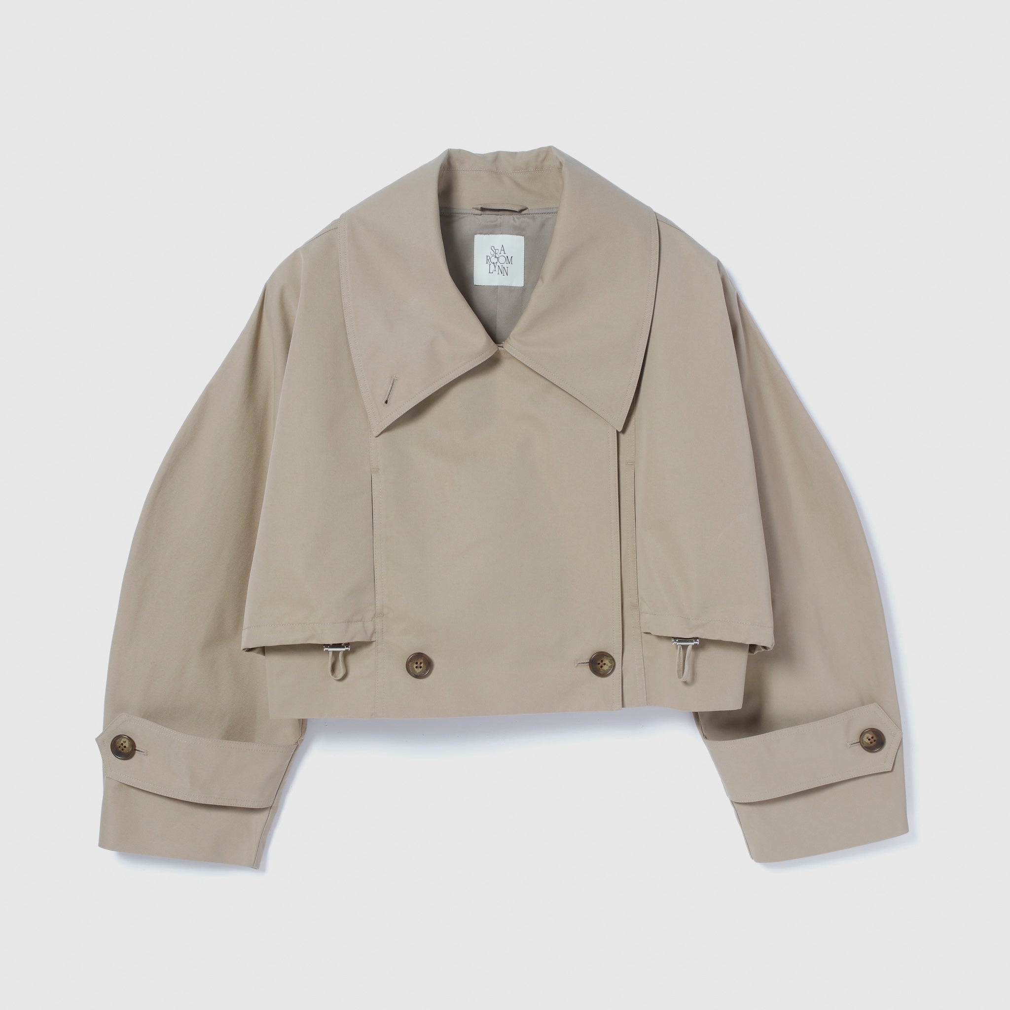 Multi collarショートトレンチコート