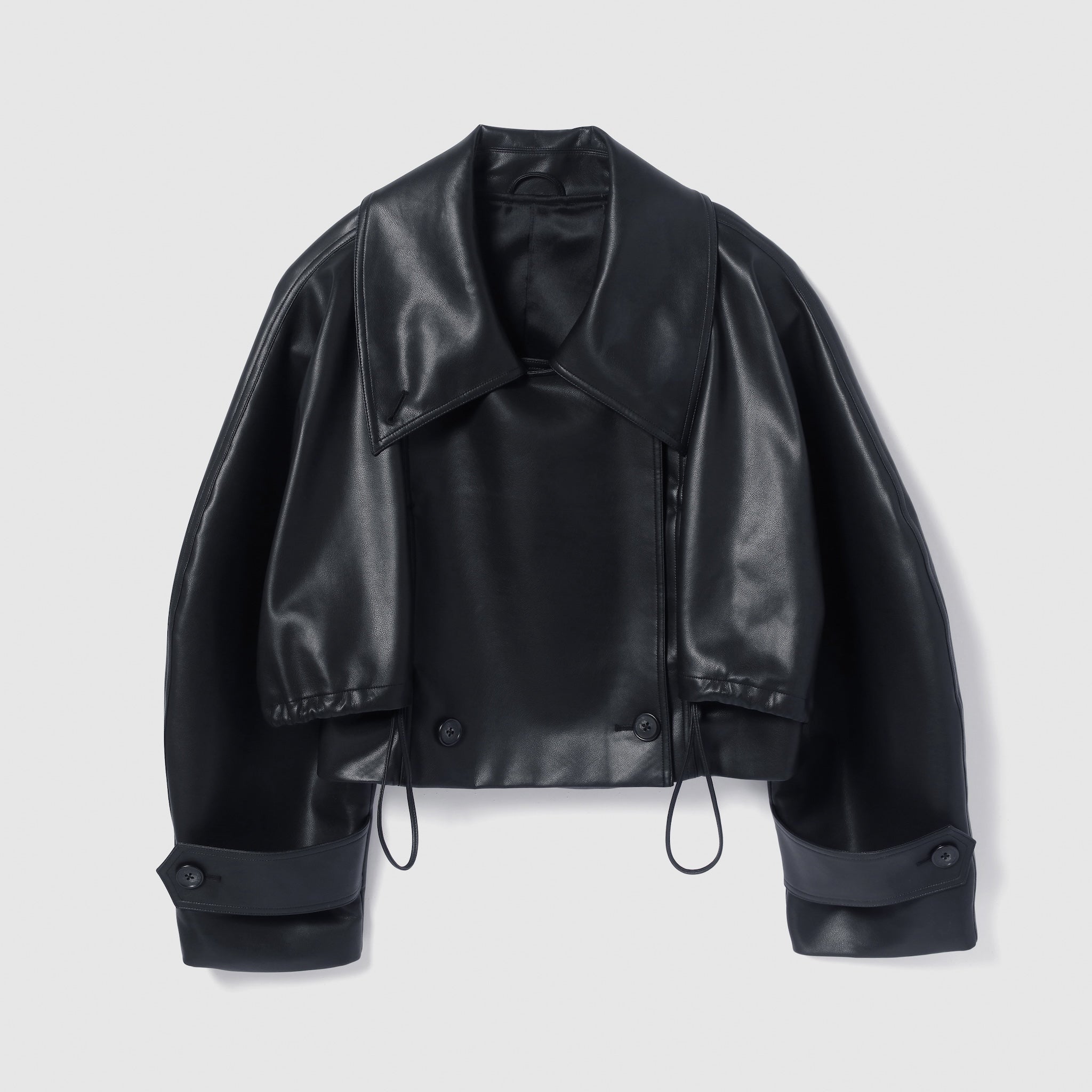 Multi collarショートトレンチコート