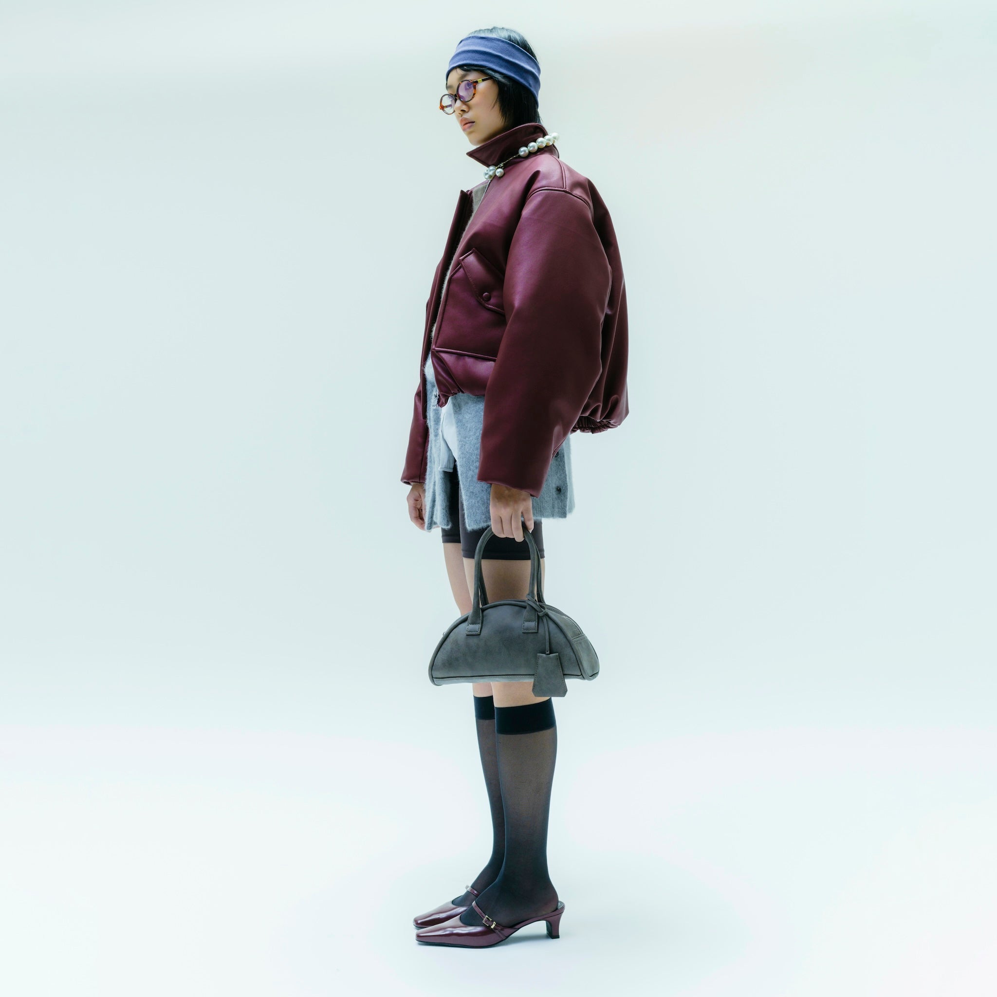 ECOレザーPUFFY Zipブルゾン