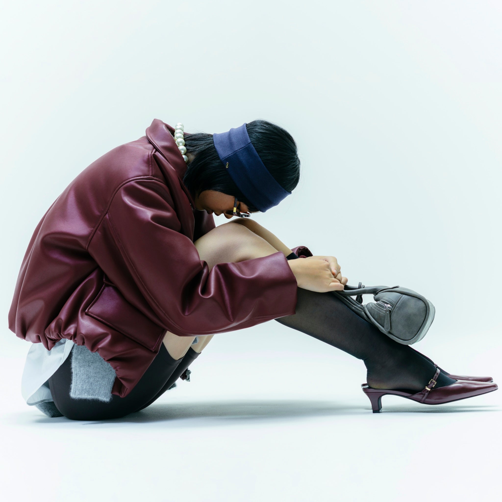 ECOレザーPUFFY Zipブルゾン