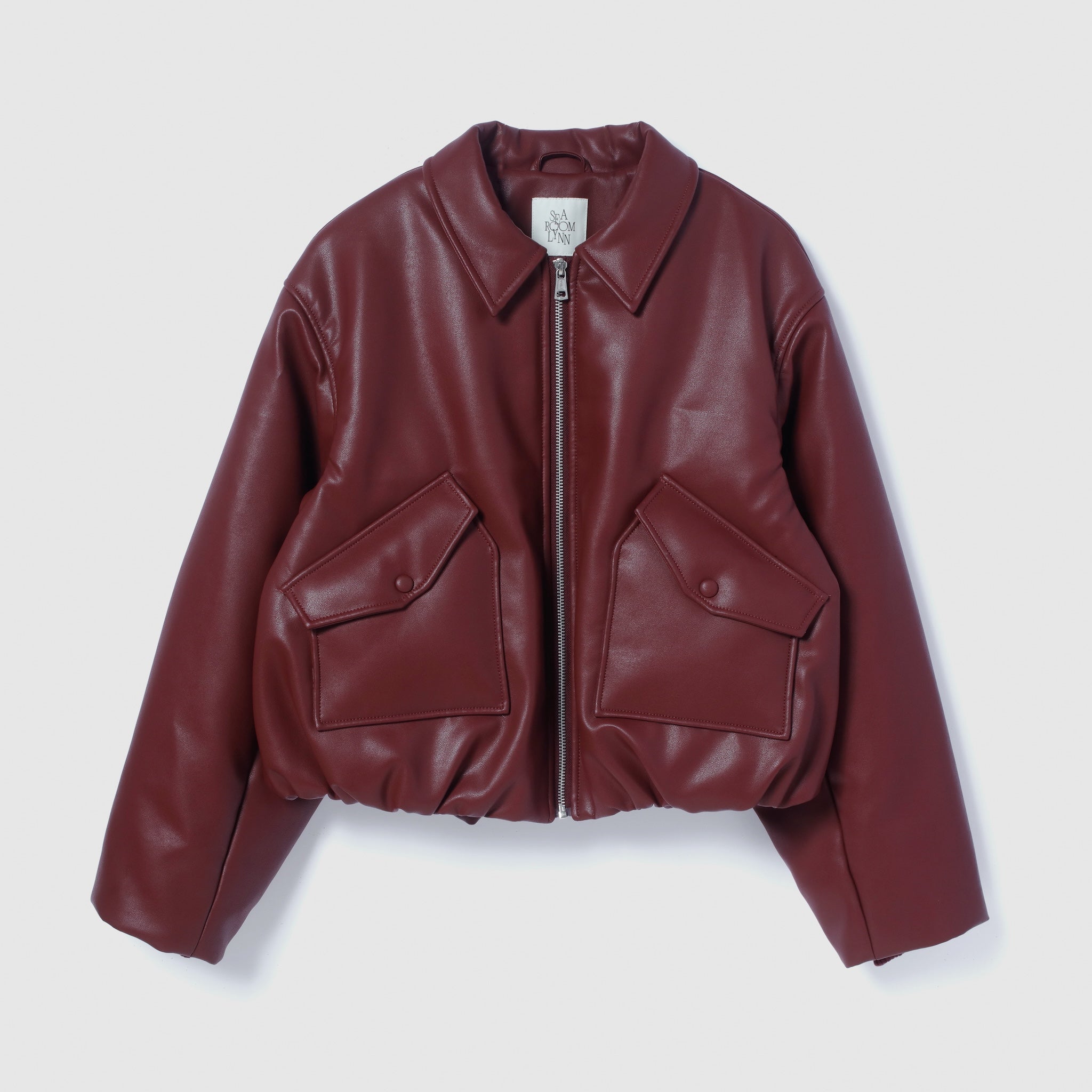 ECOレザーPUFFY Zipブルゾン