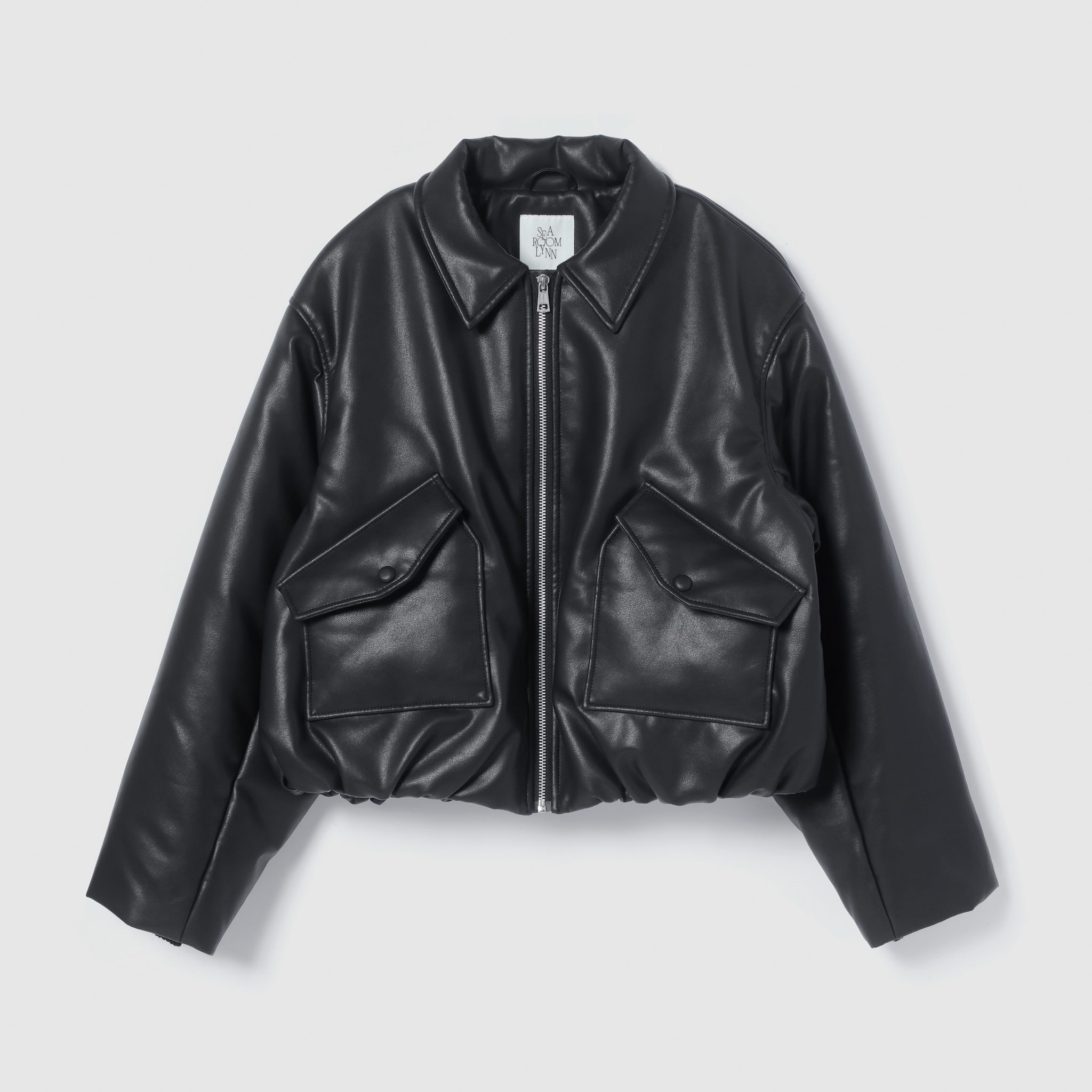 ECOレザーPUFFY Zipブルゾン