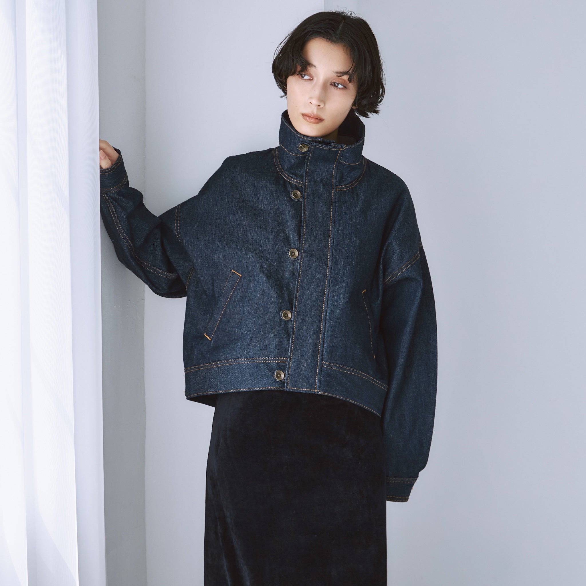 Multi Denimスタンドカラージャケット