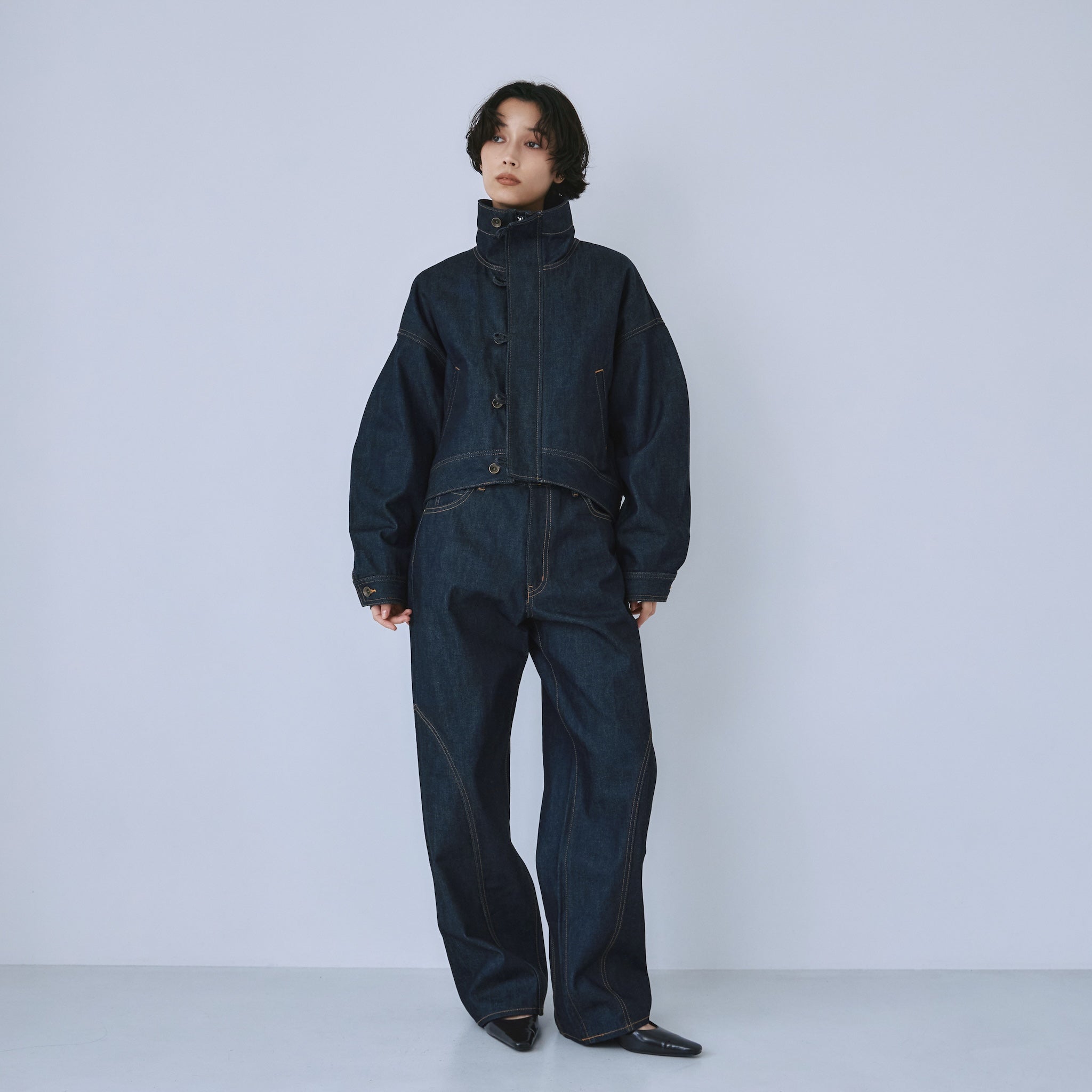 Multi Denimスタンドカラージャケット