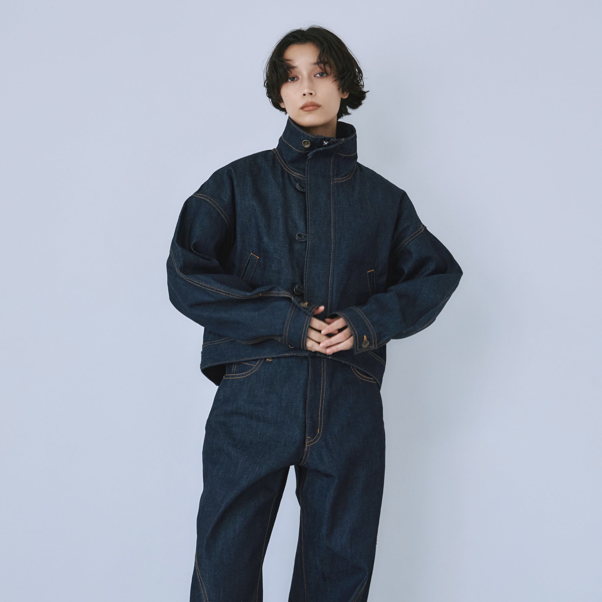 Multi Denimスタンドカラージャケット