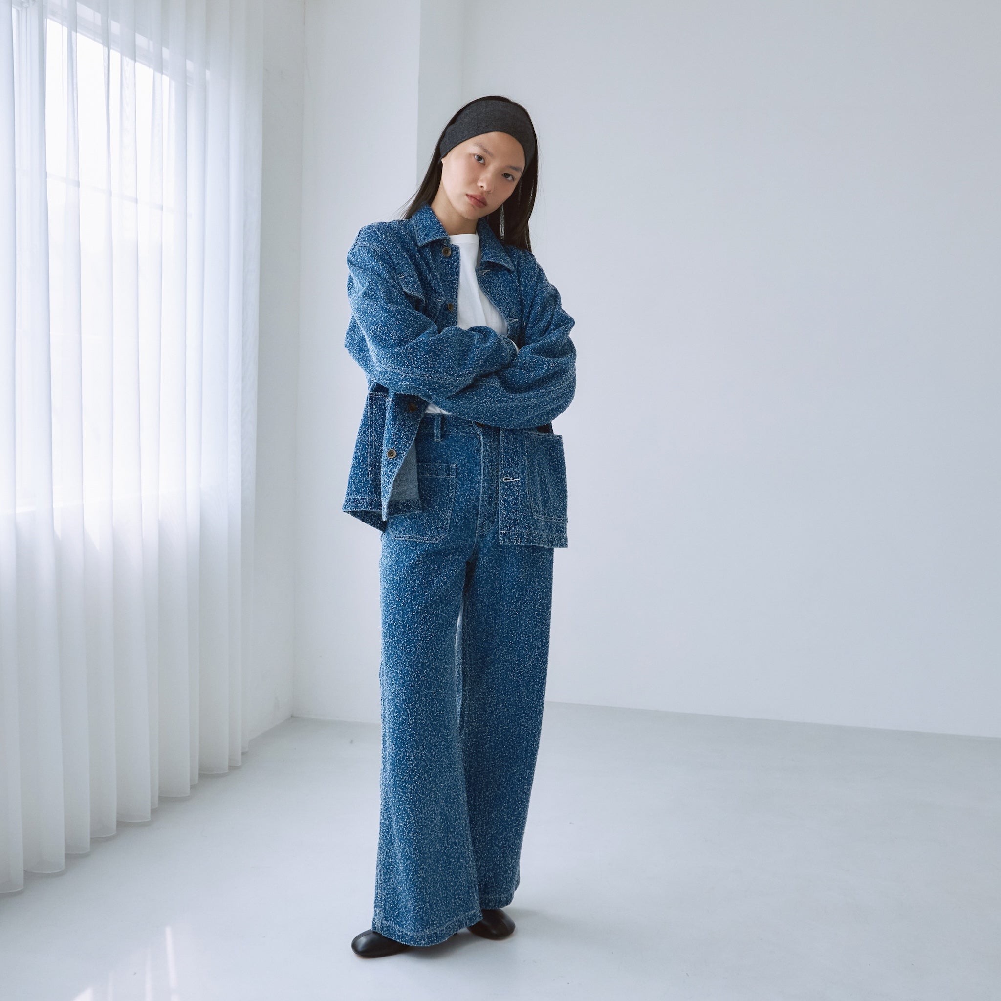 Needle punch materialカバーオール