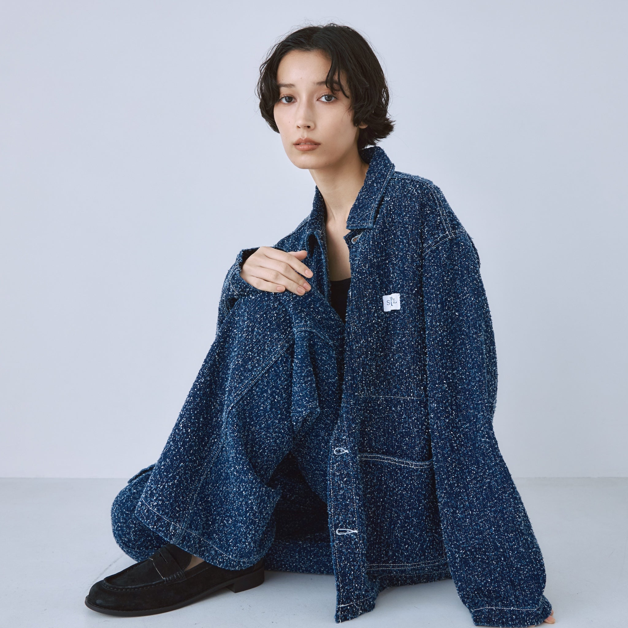 Needle punch materialカバーオール