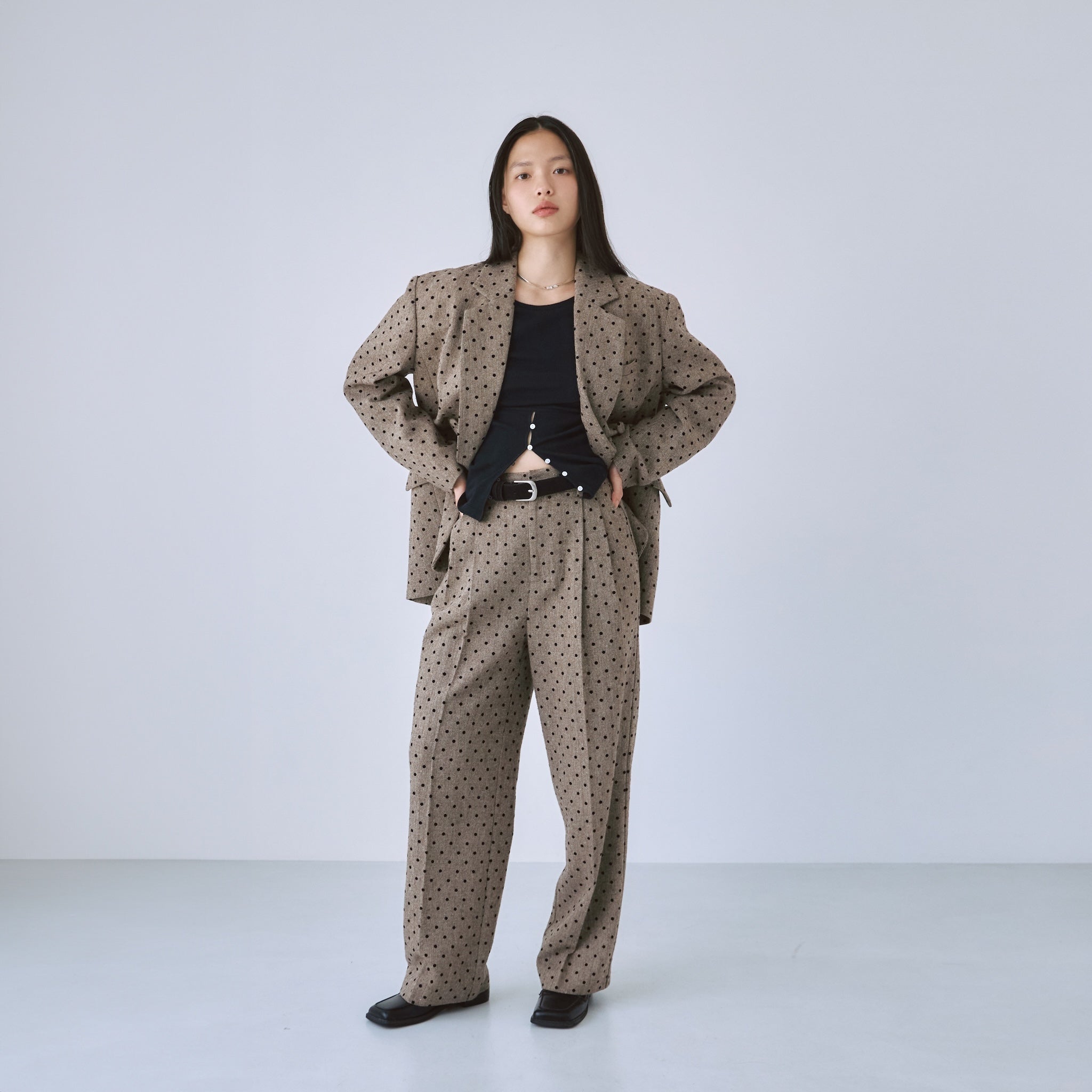 Tweed 2tuckスラックス