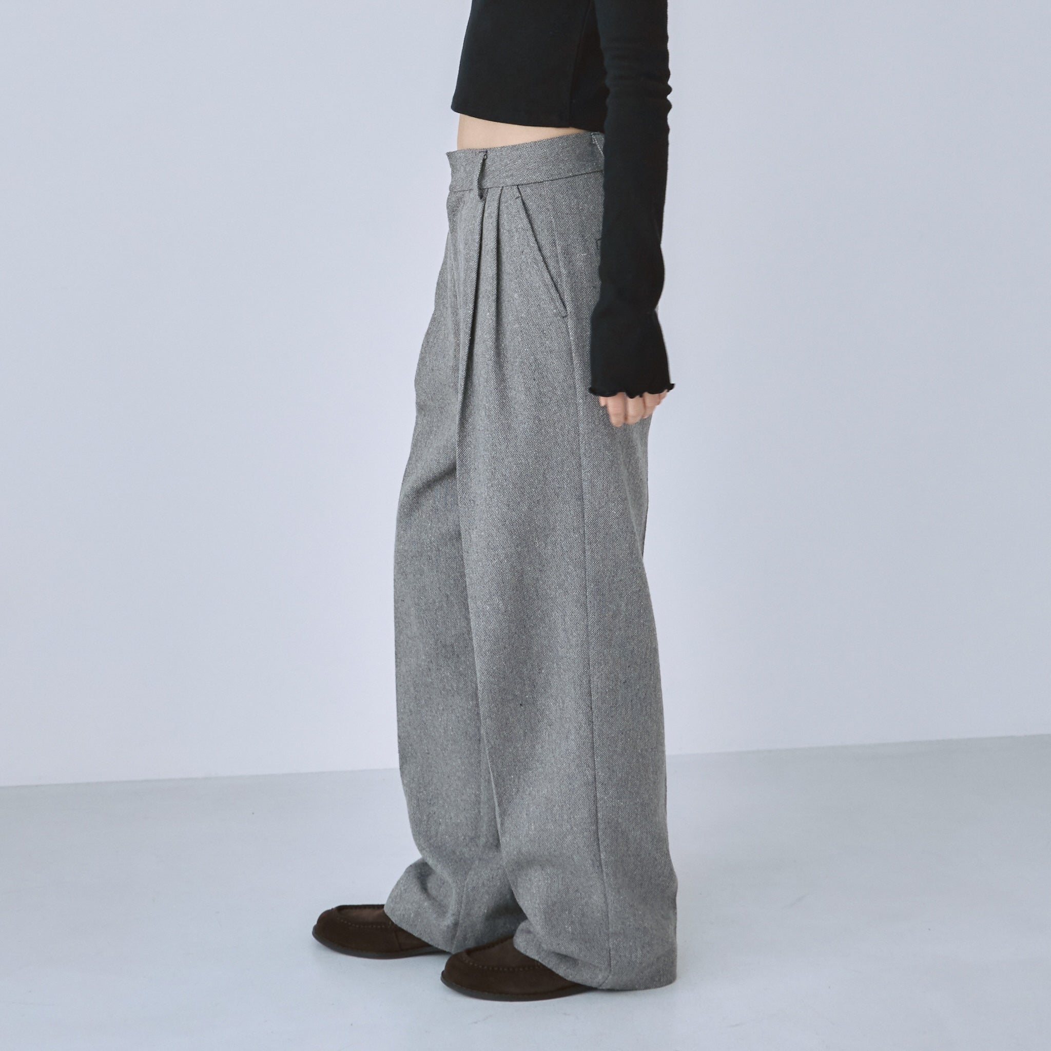 Tweed 2tuckスラックス