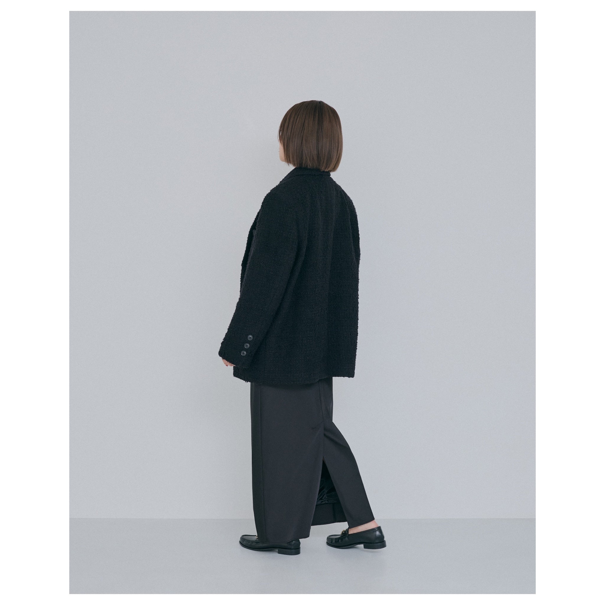 collab satin straight skirt